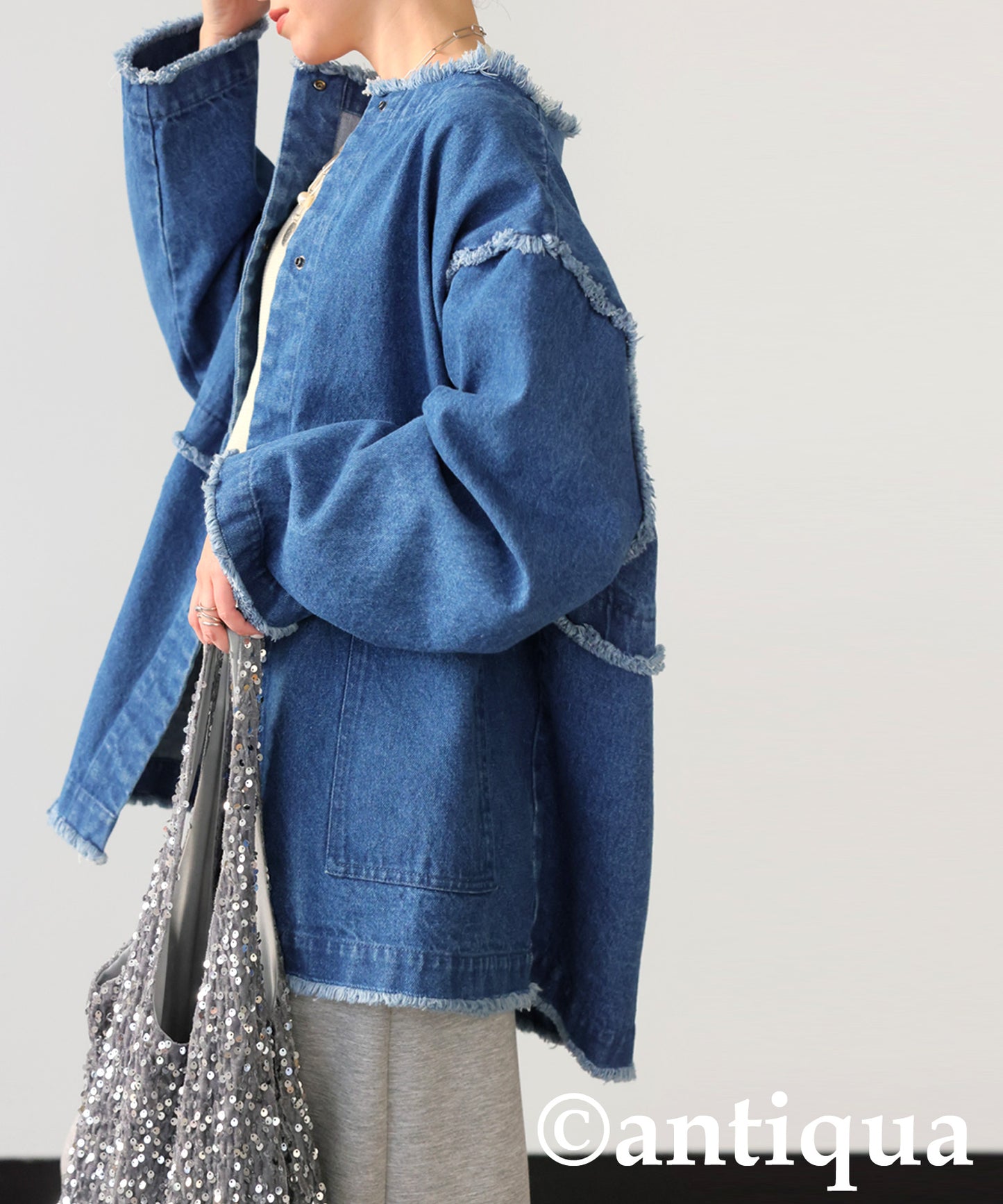 Fringe Denim Jacket Ladies