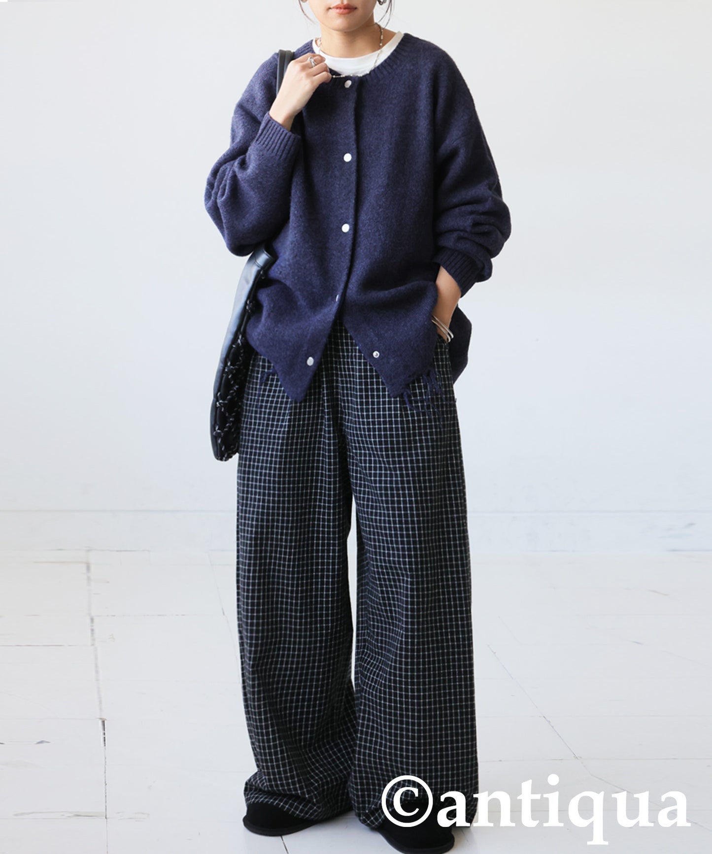 Distressed Design Cardigan Ladies