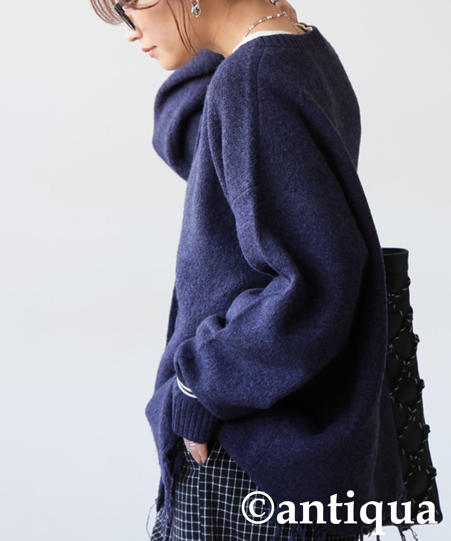 Distressed Design Cardigan Ladies