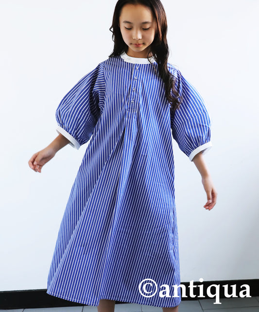 Striped pattern a line dress Kids