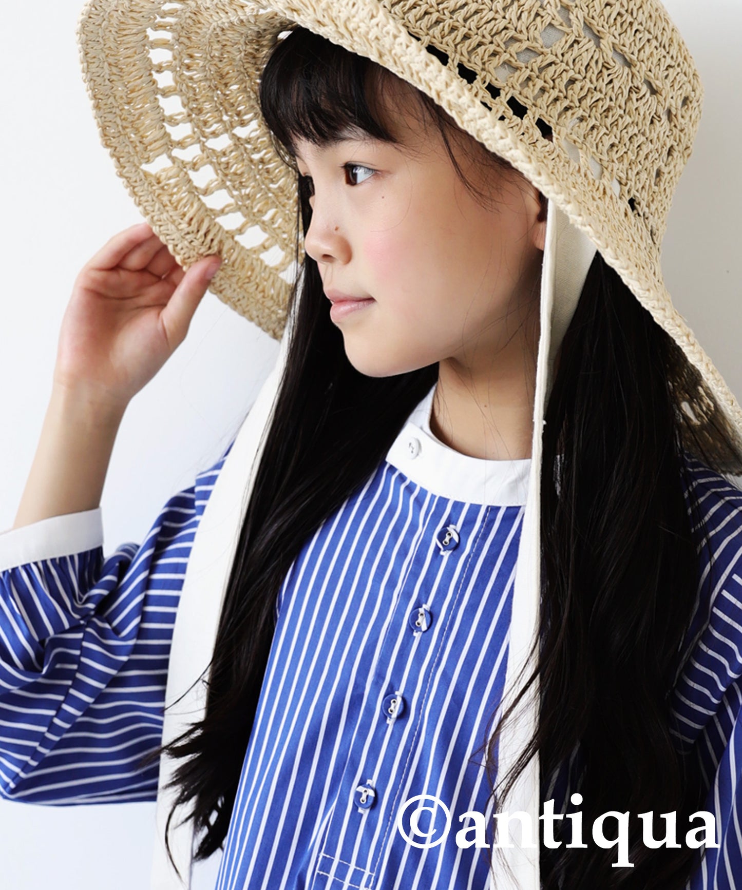 Striped pattern a line dress Kids