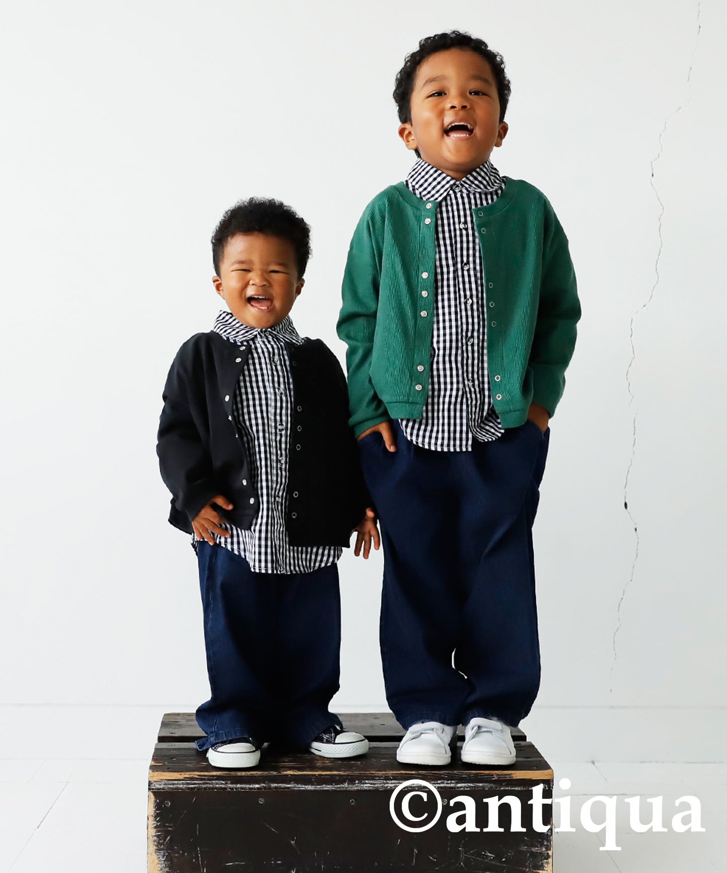 2way rib cardigan Kids