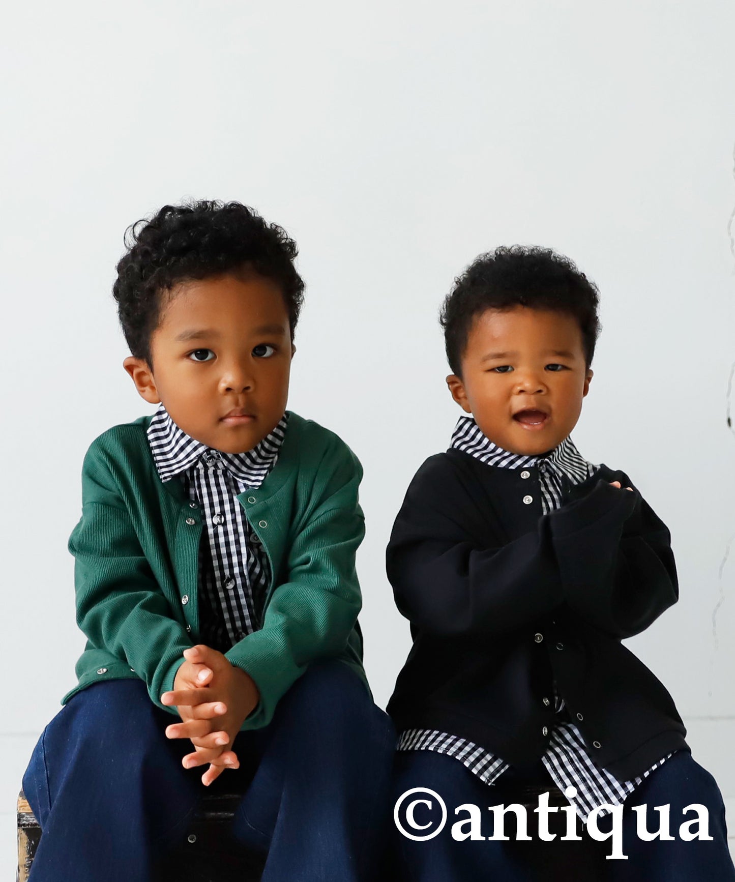 2way rib cardigan Kids