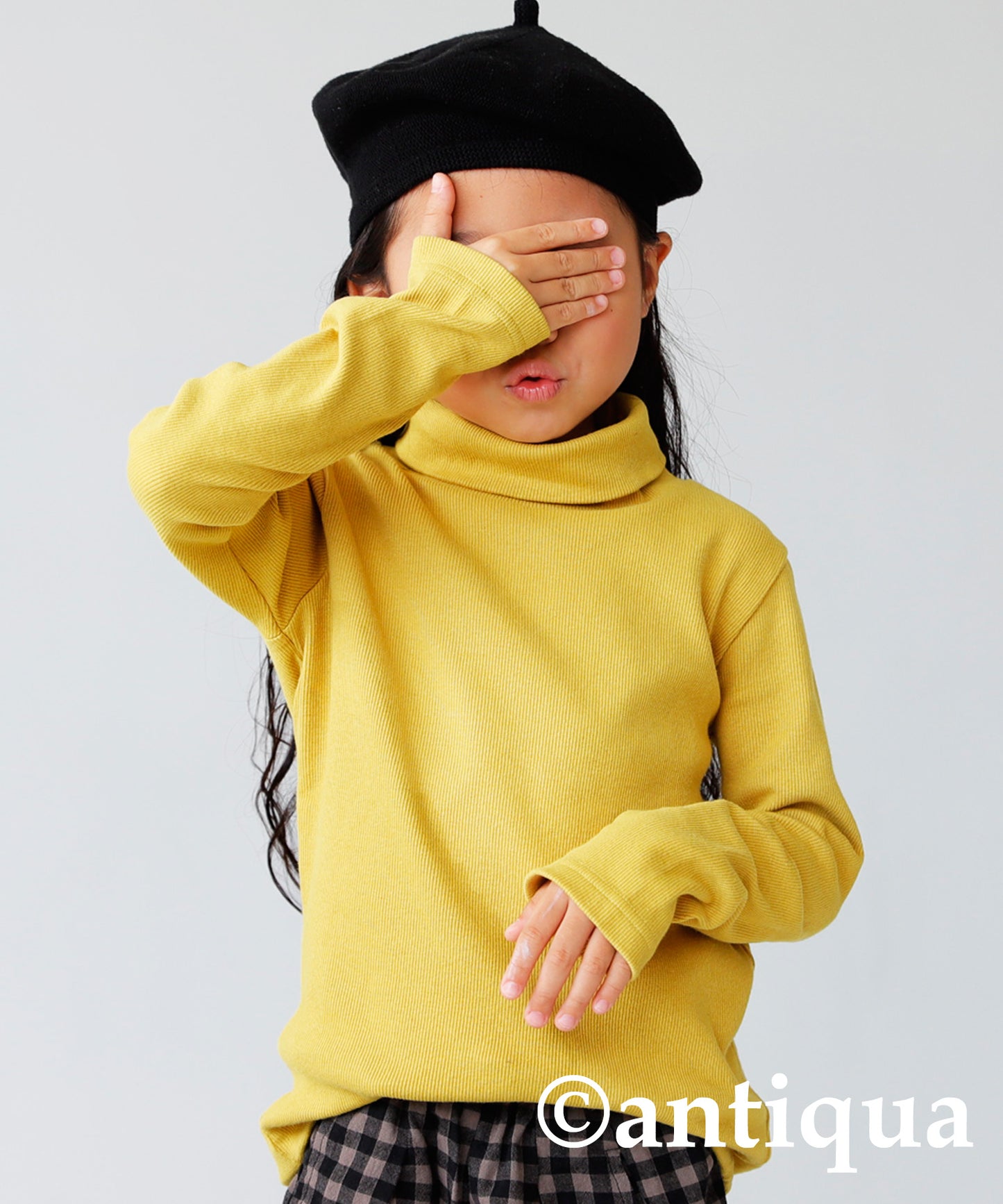 Turtleneck rib tops Kids