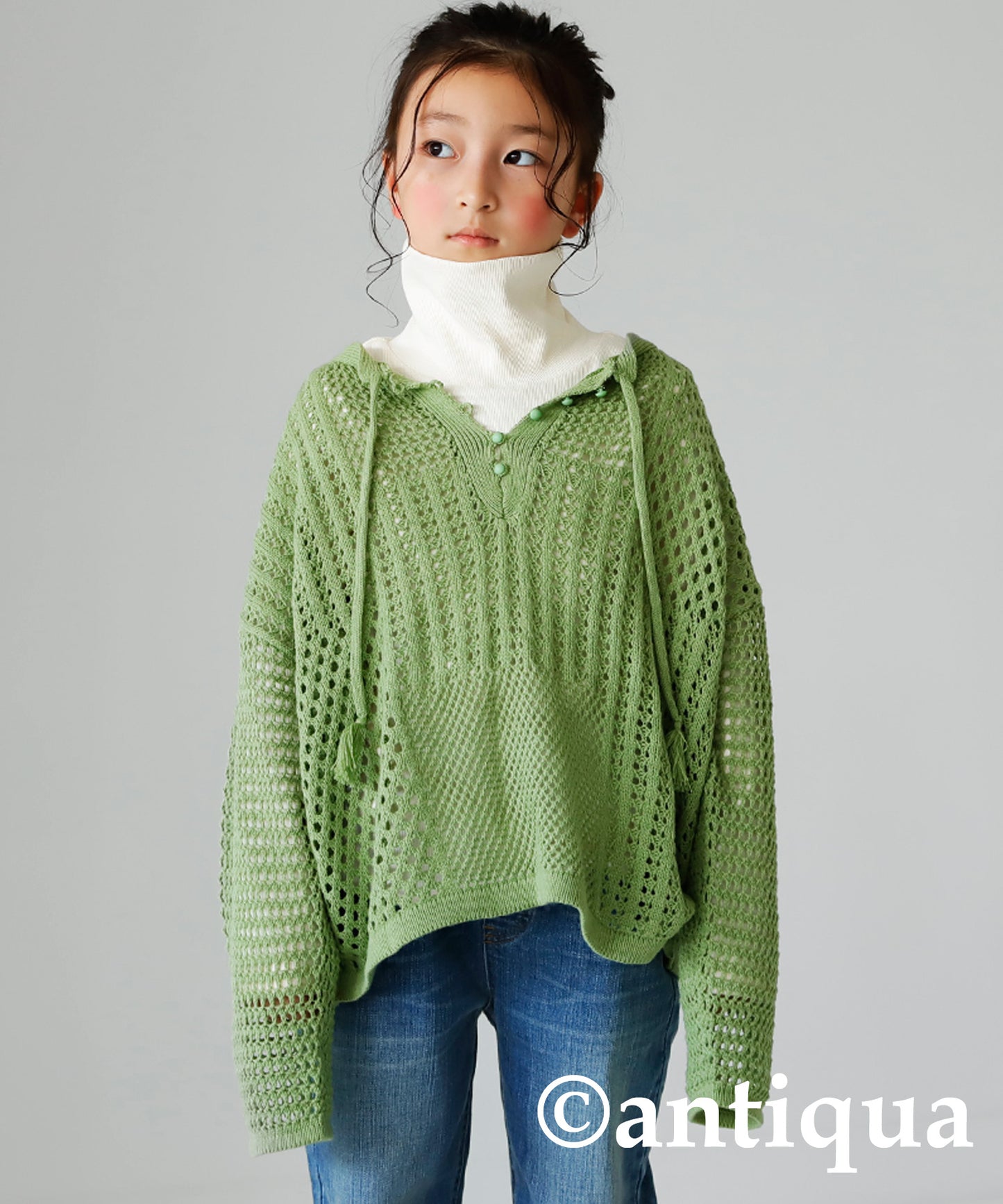 Turtleneck rib tops Kids