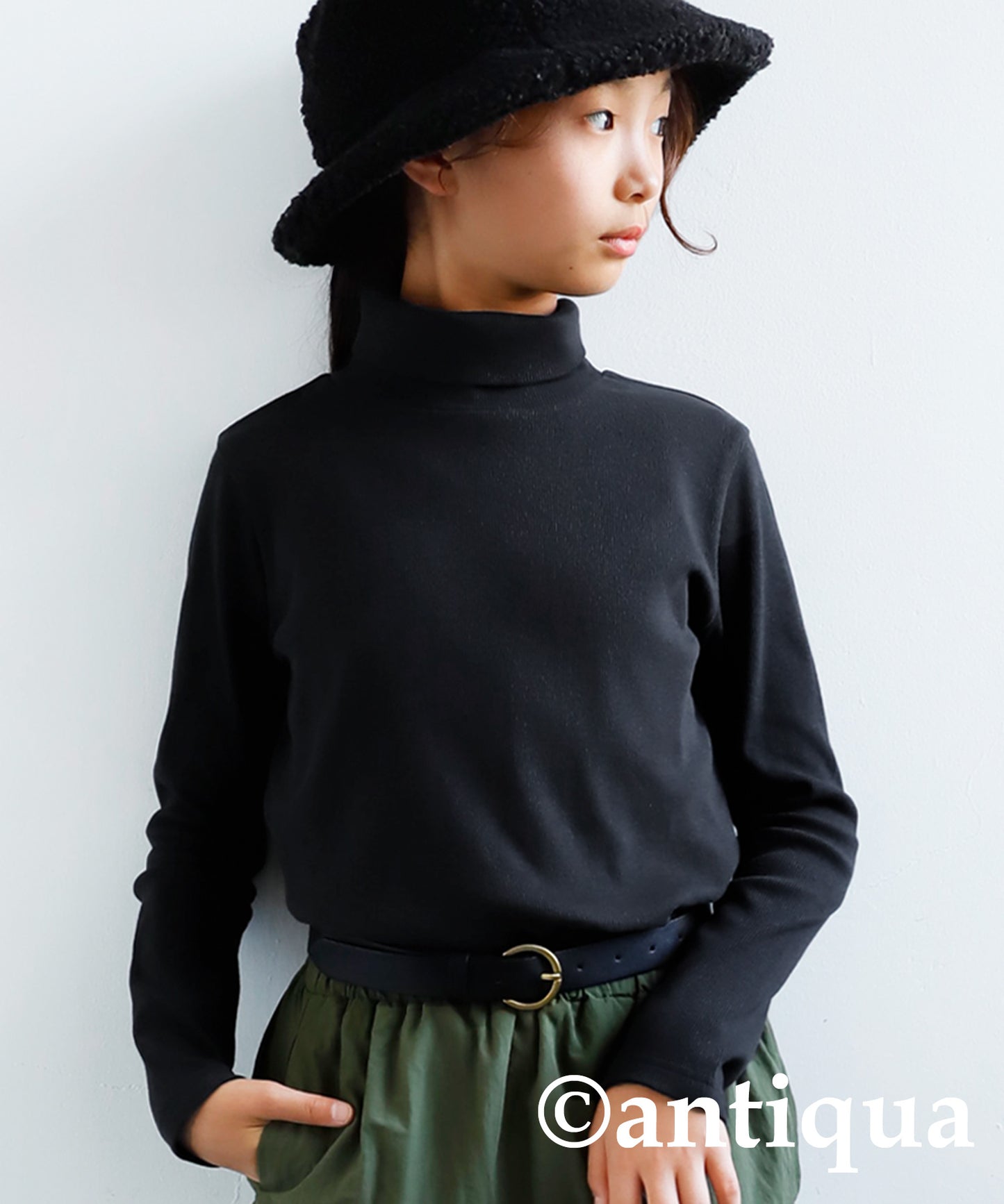 Turtleneck rib tops Kids