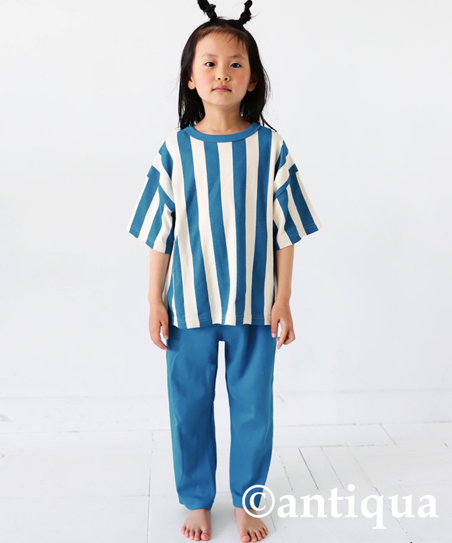 100%cotton striped pattern short sleeve room wear Kids
