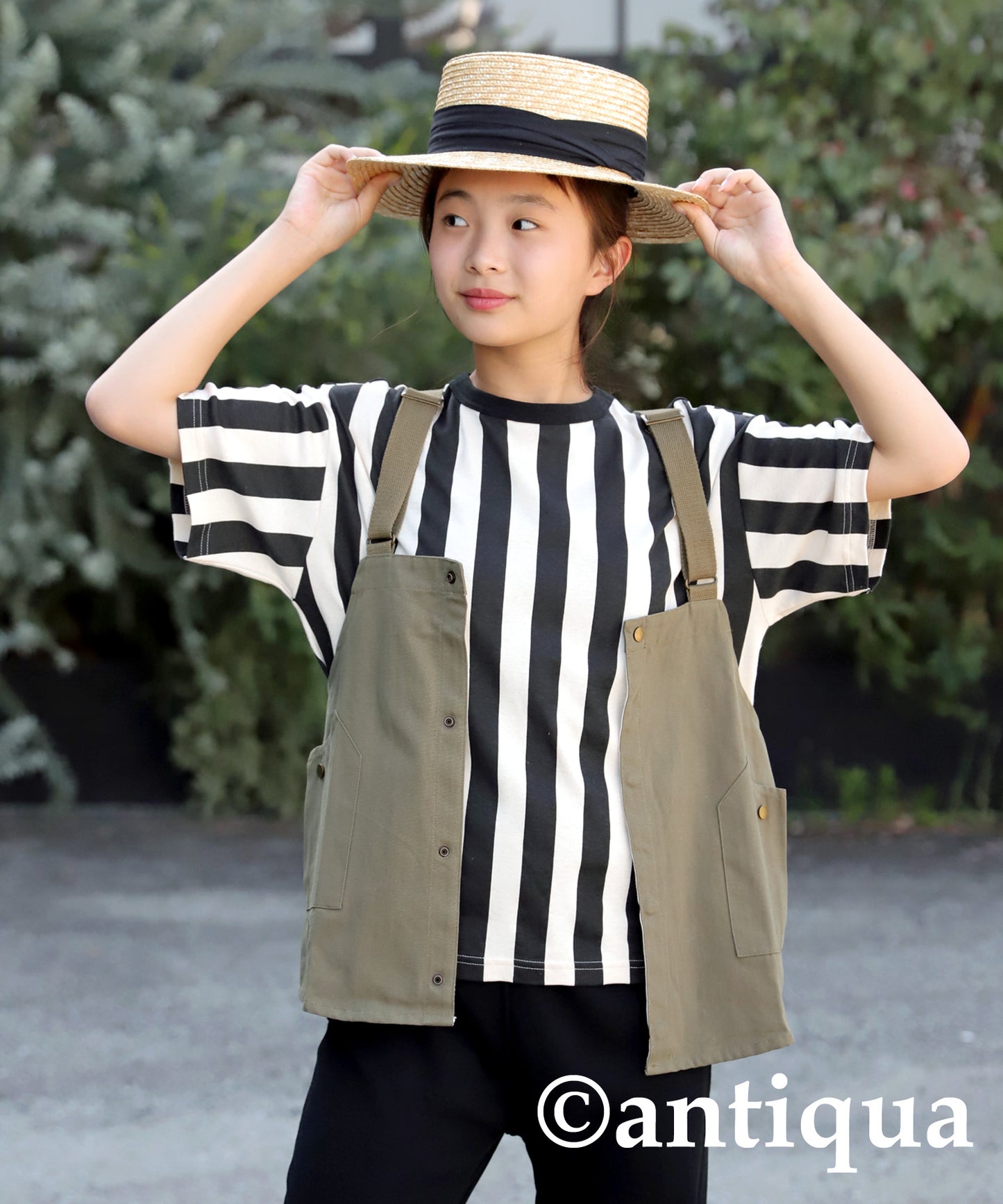 100% Cotton Striped Short Sleeve Room Wear Junior