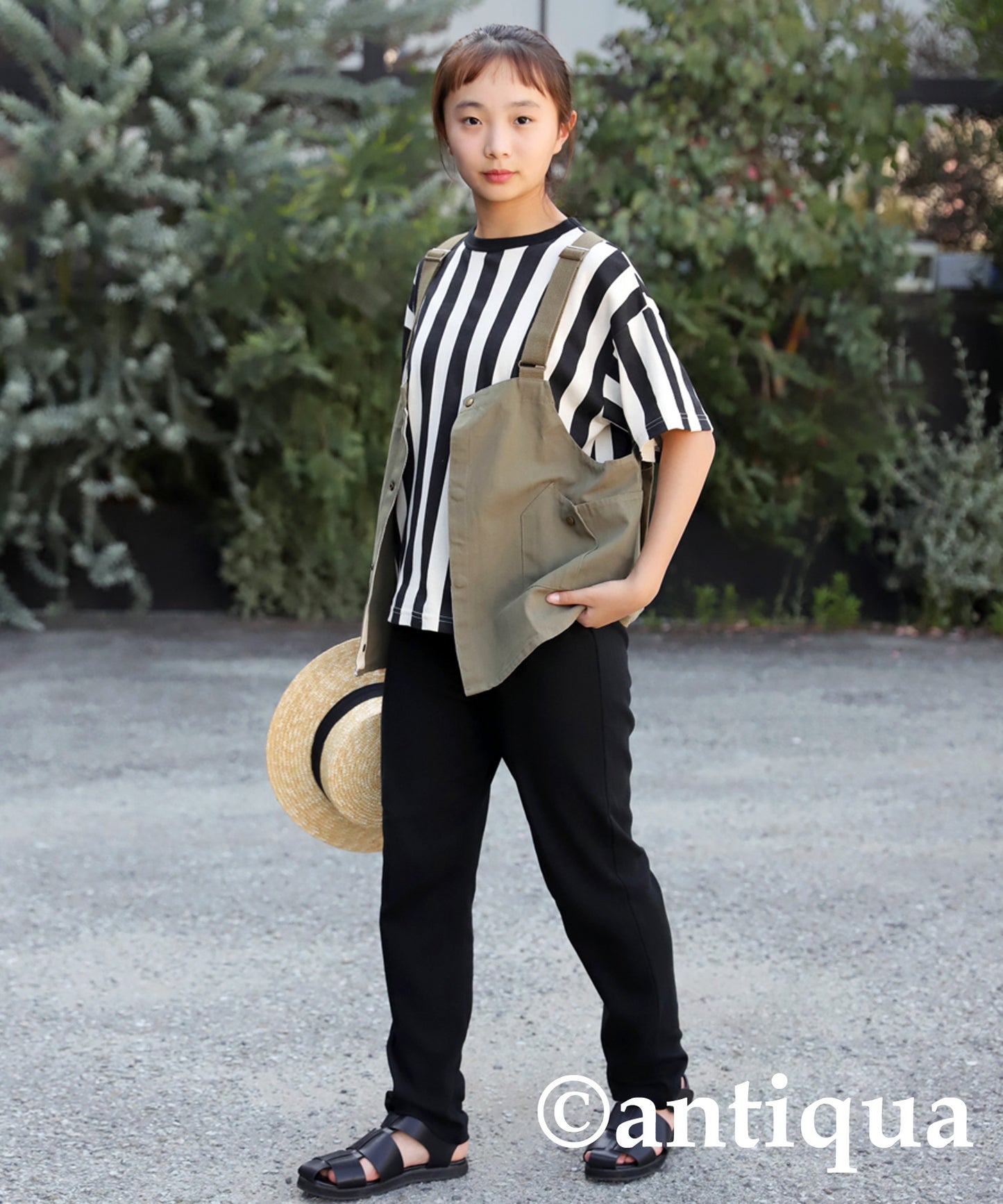 100% Cotton Striped Short Sleeve Room Wear Junior