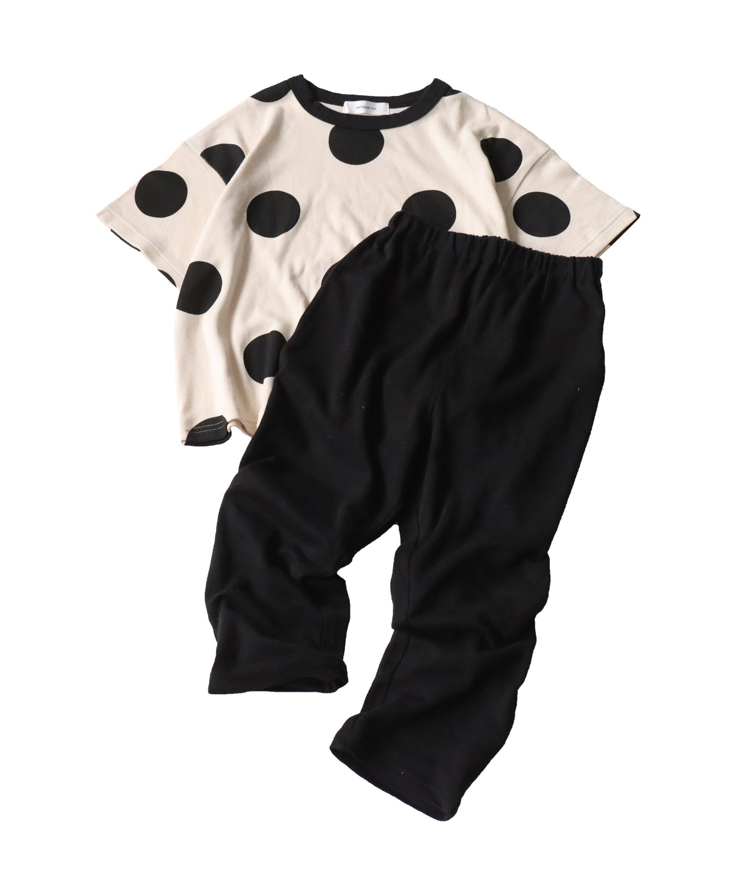 Dot pattern short sleeve room wear Kids