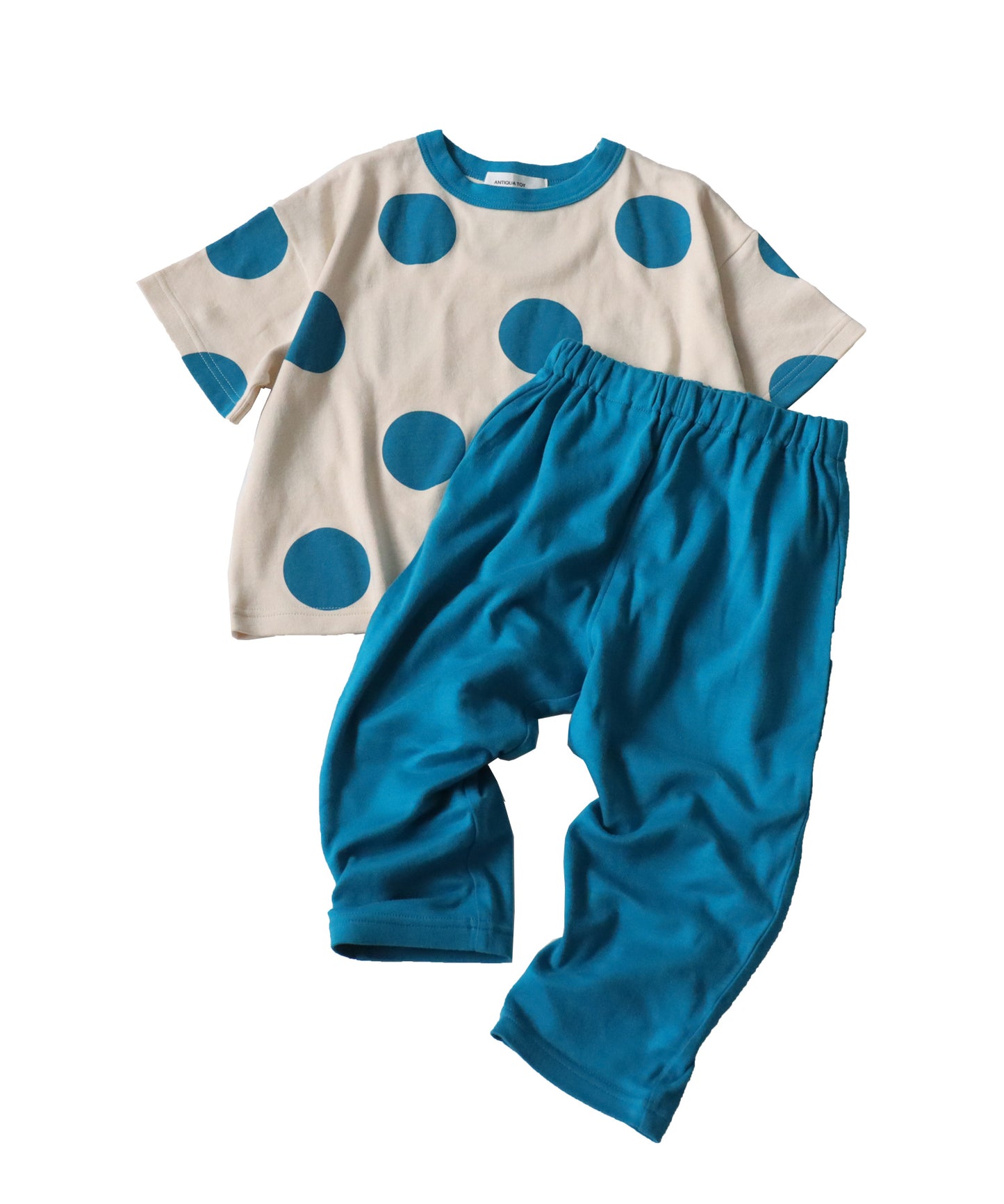 Dot pattern short sleeve room wear Kids