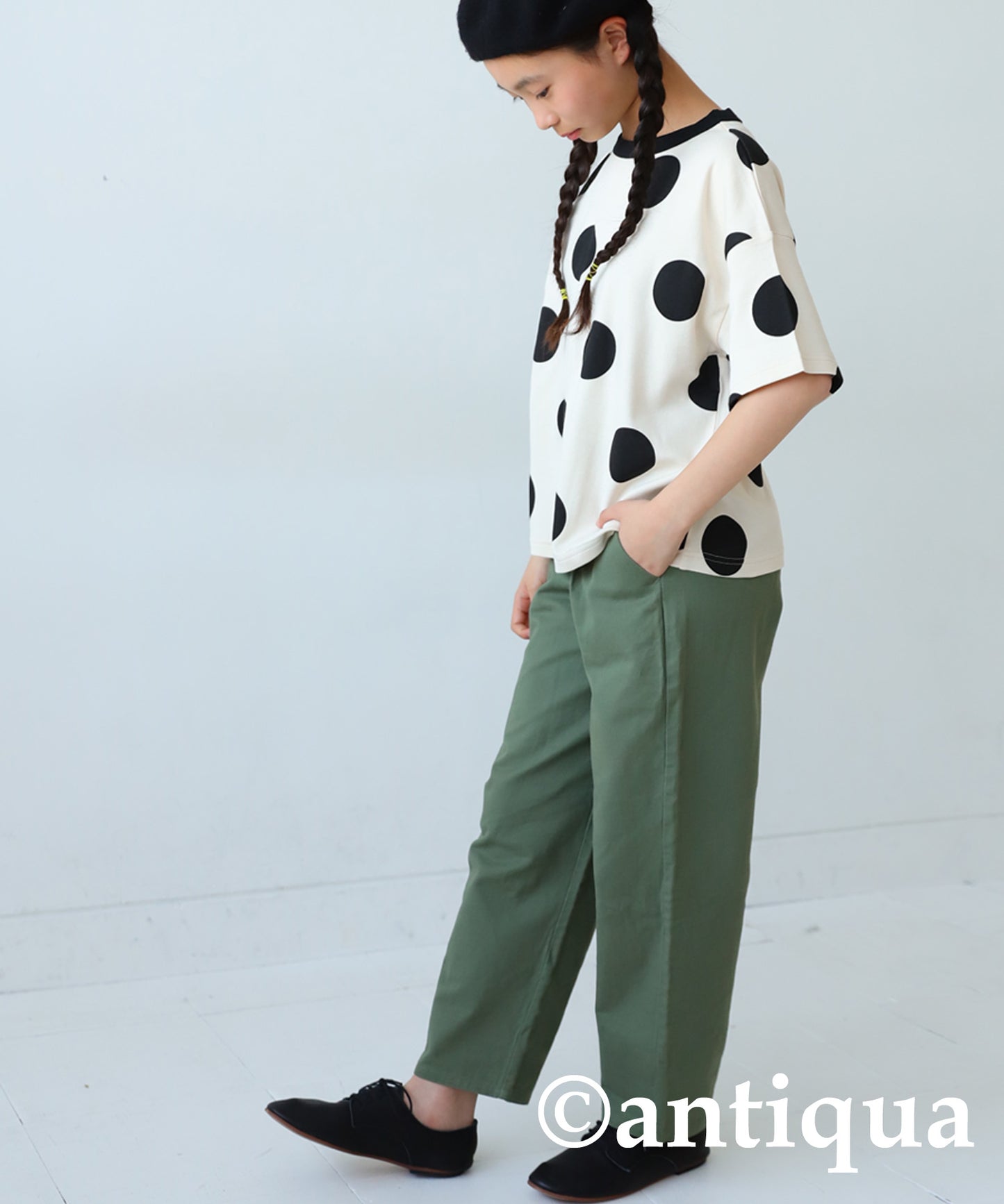 Dot Pattern Short Sleeve Room Wear Junior