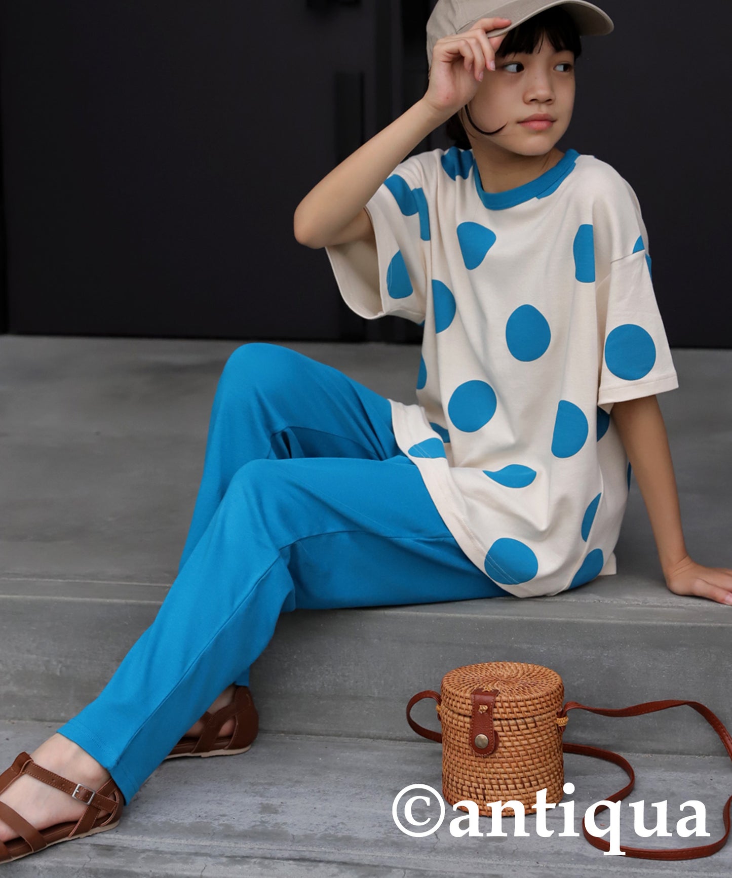 Dot Pattern Short Sleeve Room Wear Junior