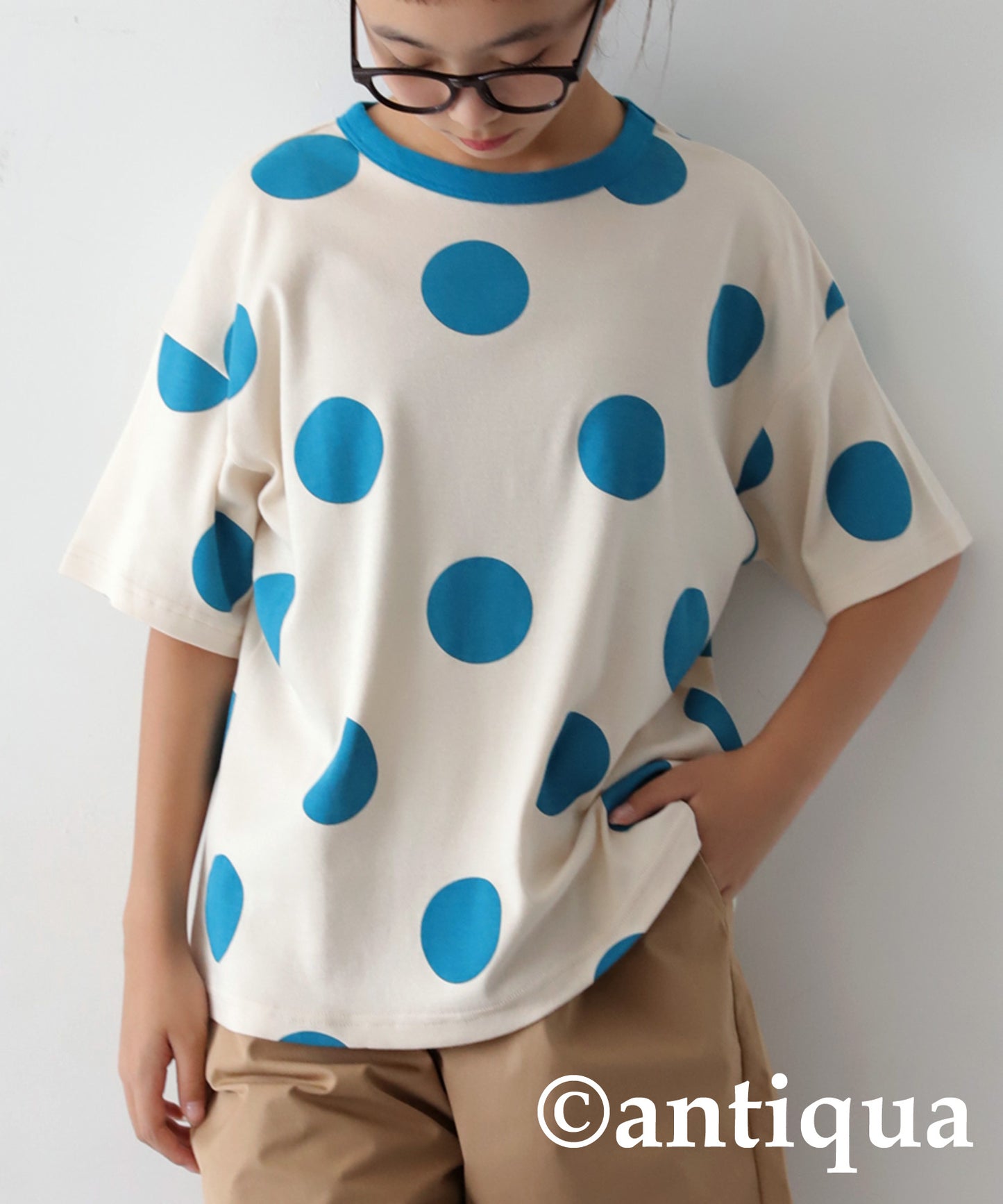 Dot Pattern Short Sleeve Room Wear Junior