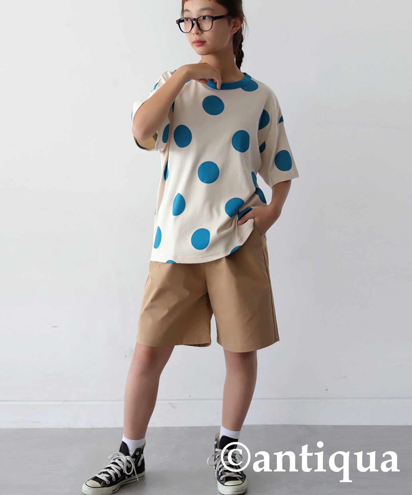 Dot Pattern Short Sleeve Room Wear Junior