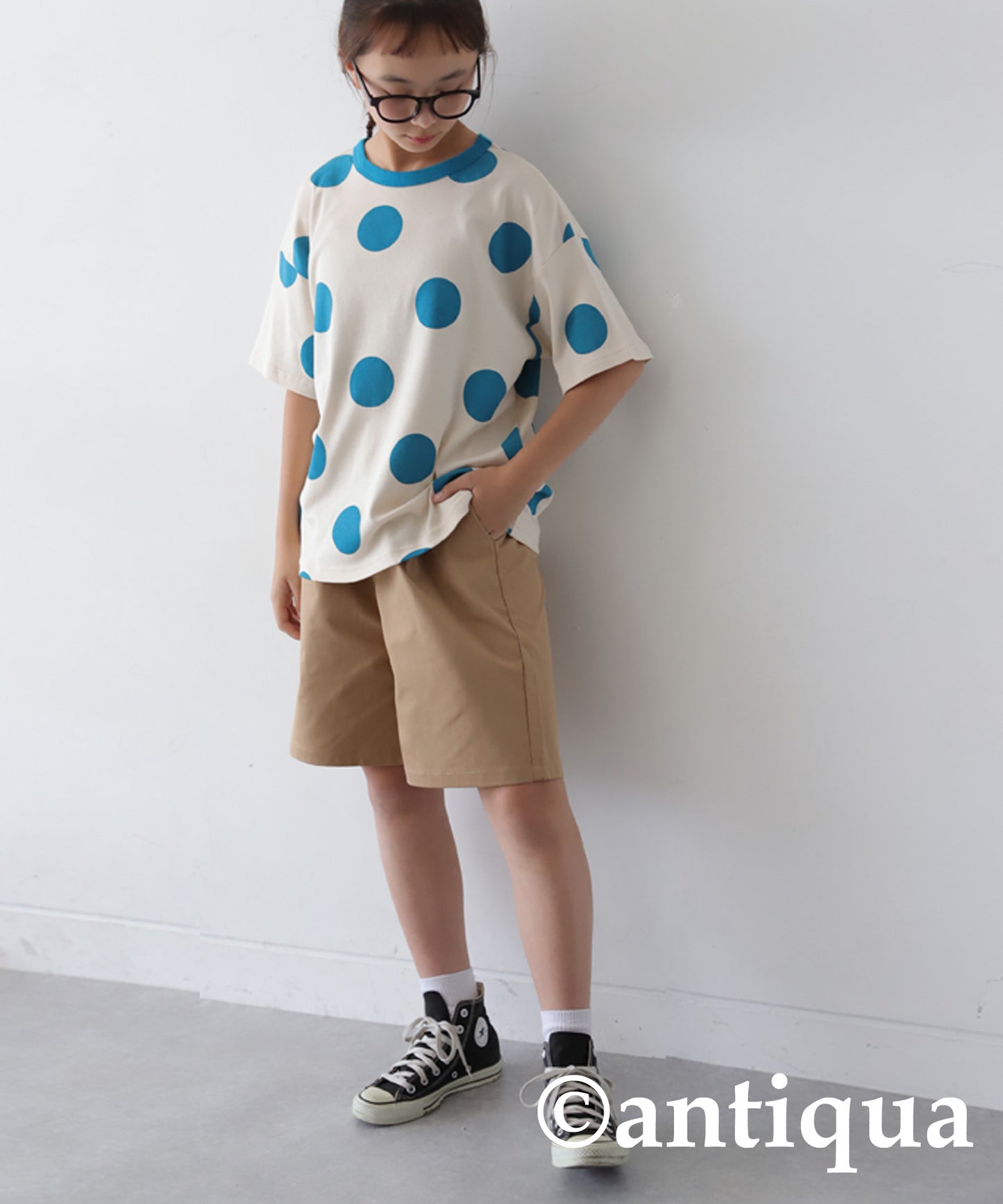 Dot Pattern Short Sleeve Room Wear Junior