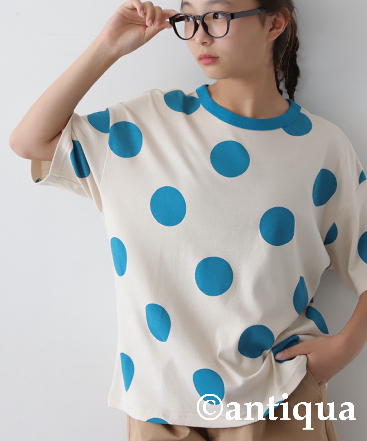 Dot Pattern Short Sleeve Room Wear Junior