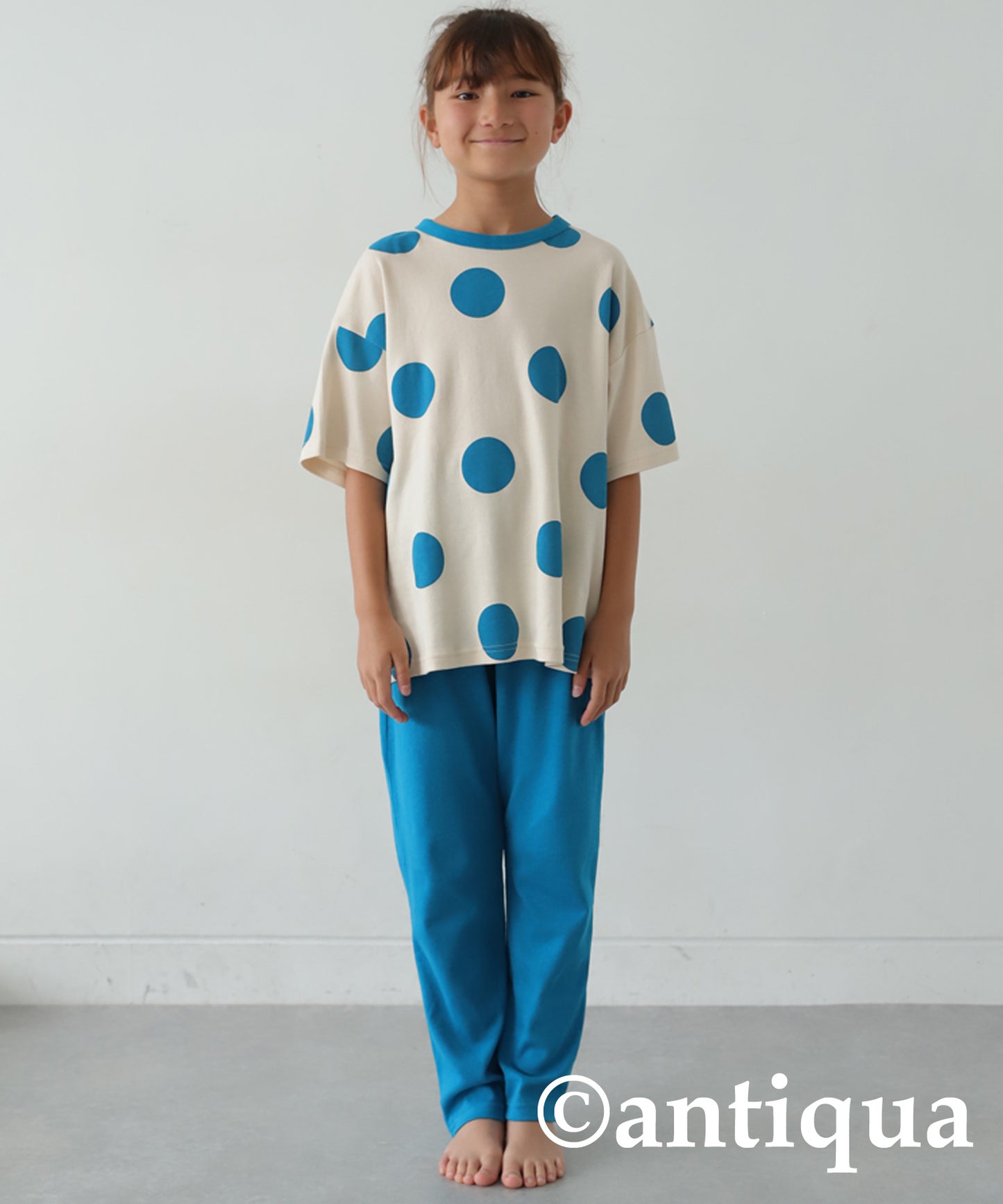 Dot Pattern Short Sleeve Room Wear Junior