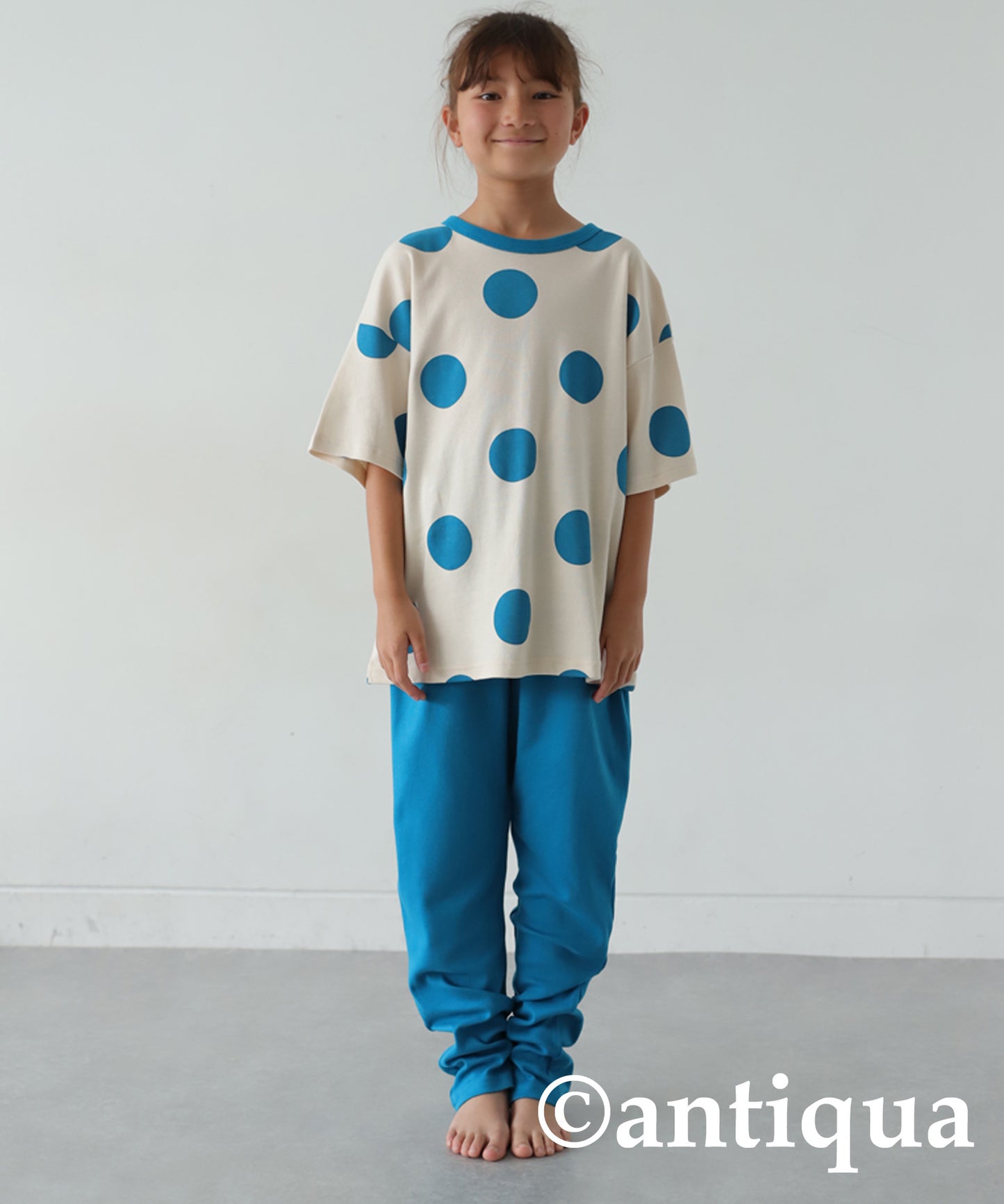 Dot Pattern Short Sleeve Room Wear Junior