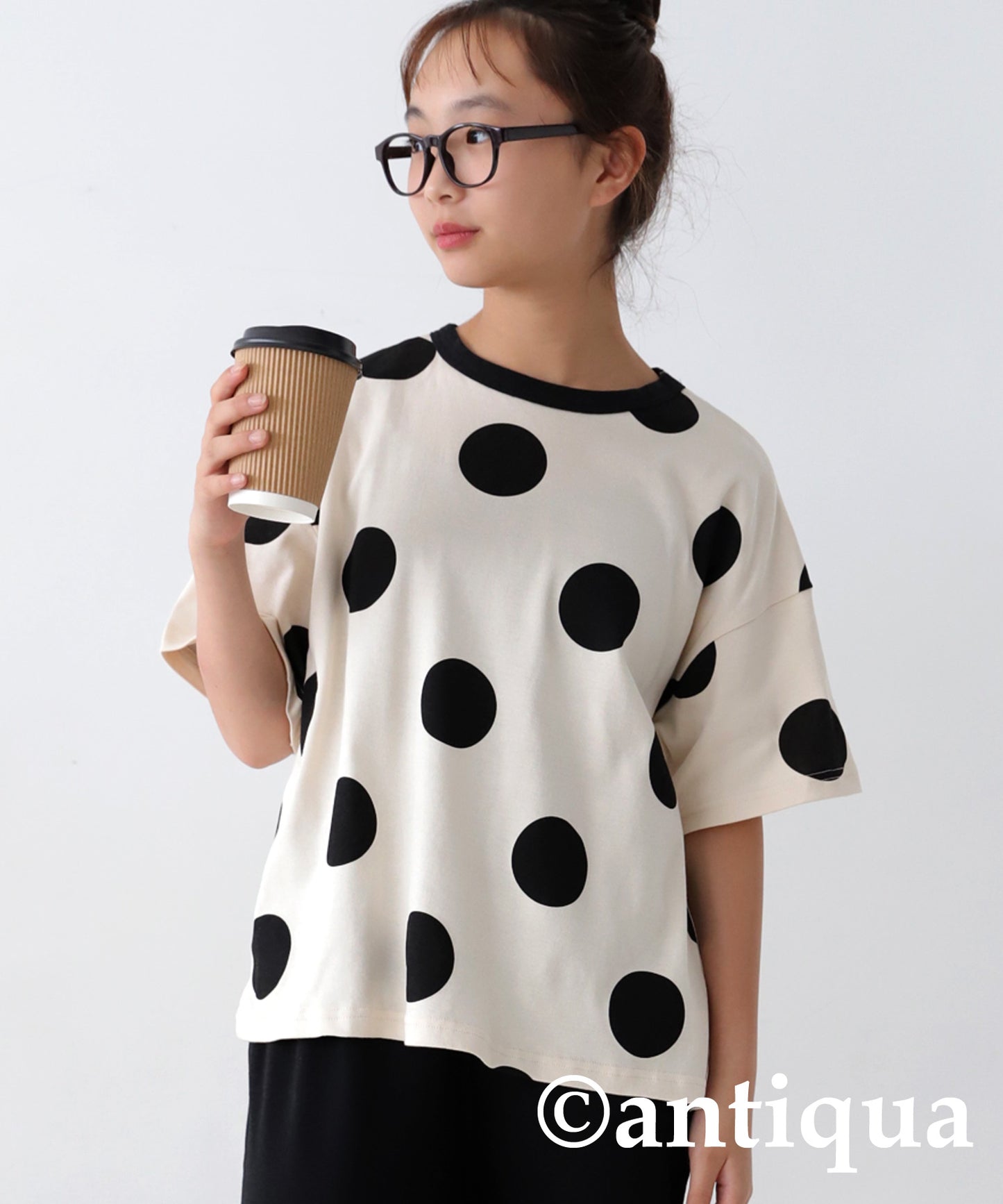 Dot Pattern Short Sleeve Room Wear Junior