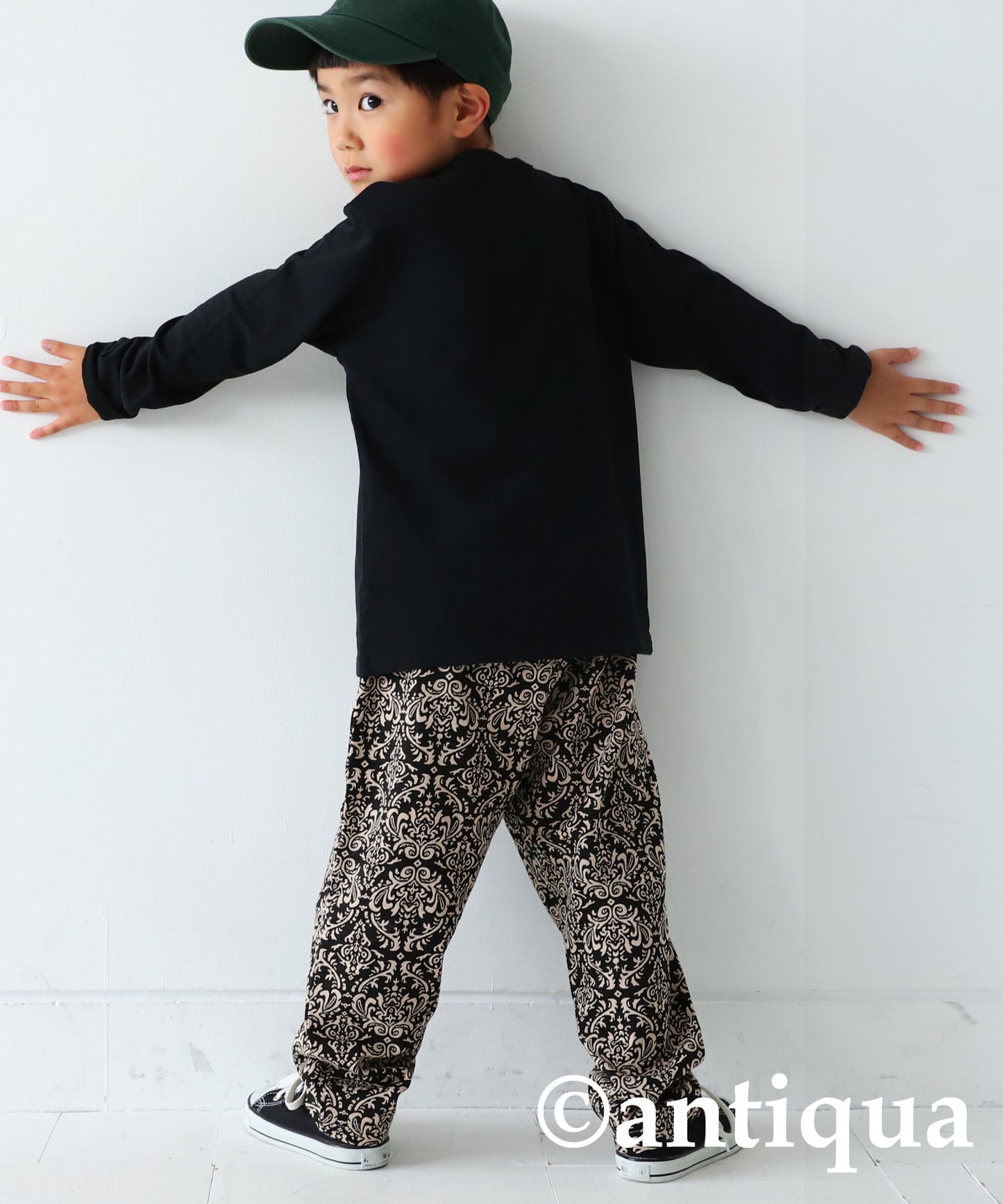 100%cotton Damask pattern Long sleeve room wear Kids