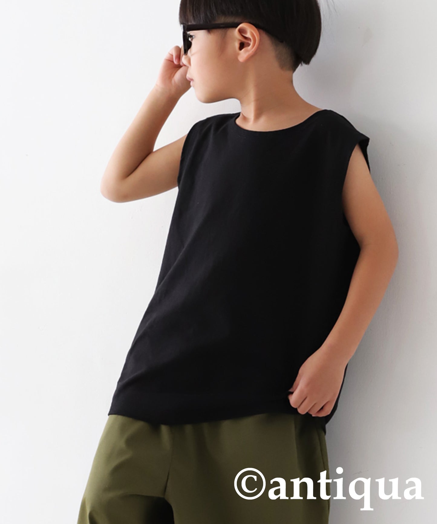 bicolor stitch Tank Top Kids