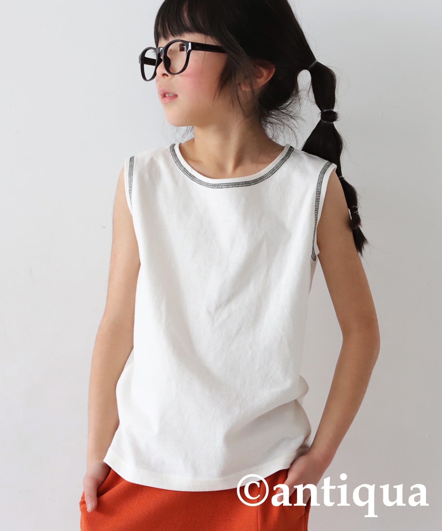 bicolor stitch Tank Top Kids