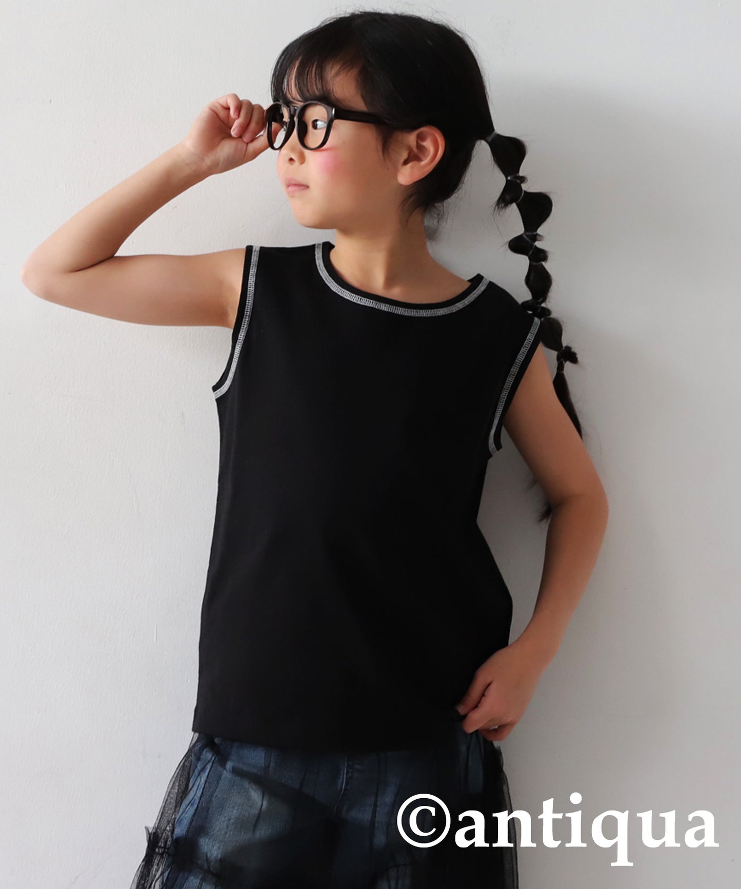 bicolor stitch Tank Top Kids