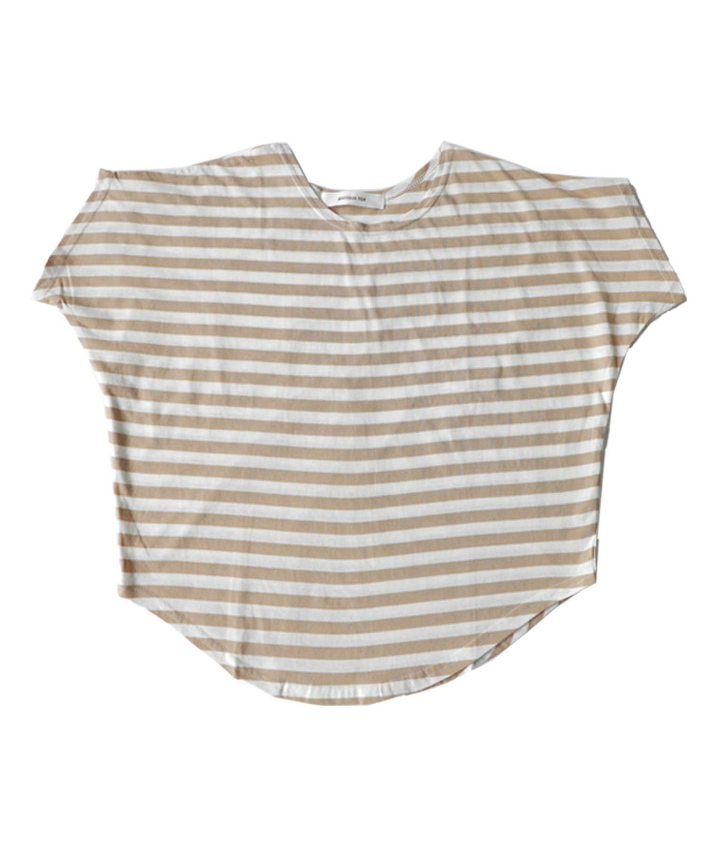 100%cotton Border Dolman sleeve tops Kids