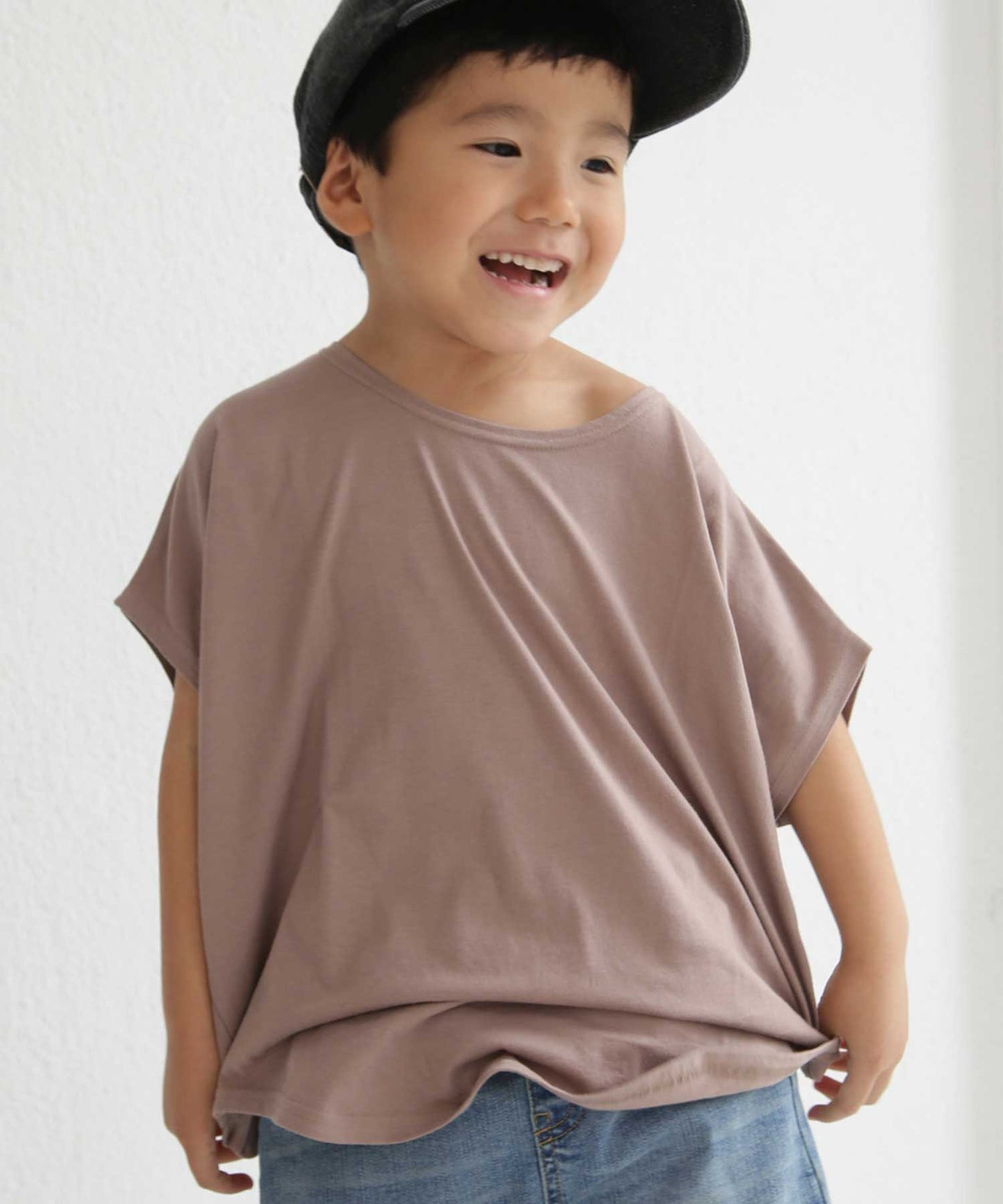 100%cotton Simple Dolman sleeve Tops Kids