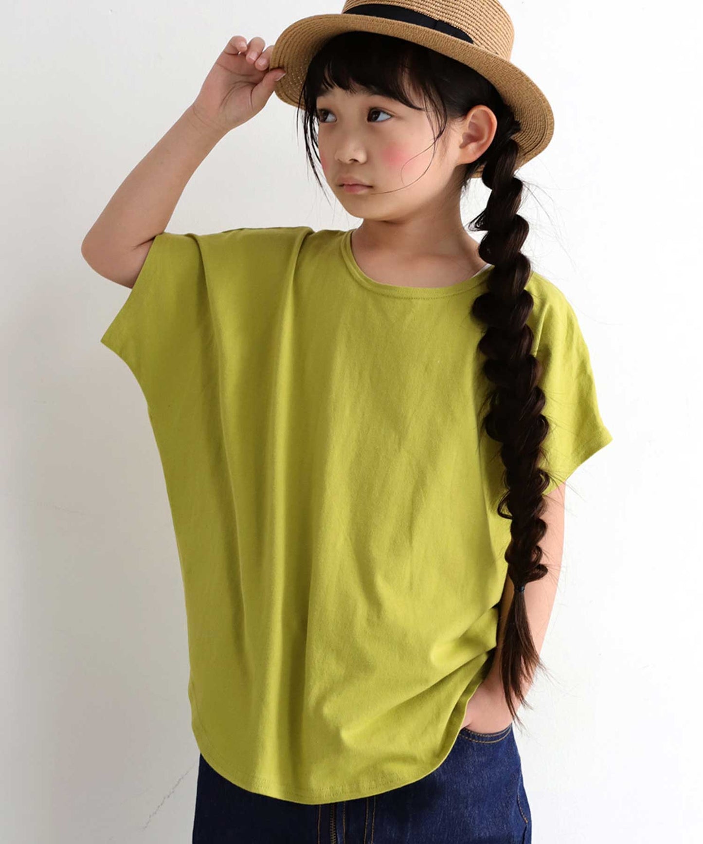 100%cotton Simple Dolman sleeve Tops Kids