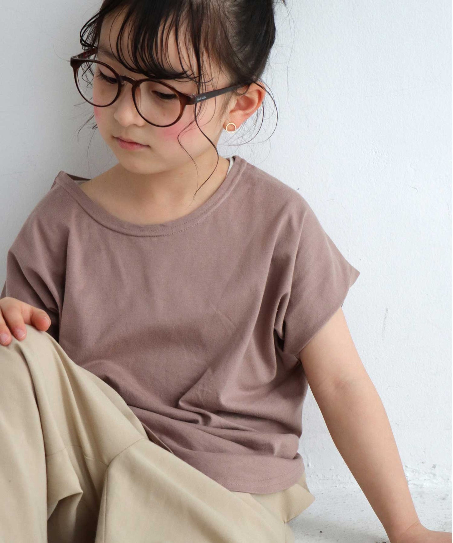 100%cotton Simple Dolman sleeve Tops Kids