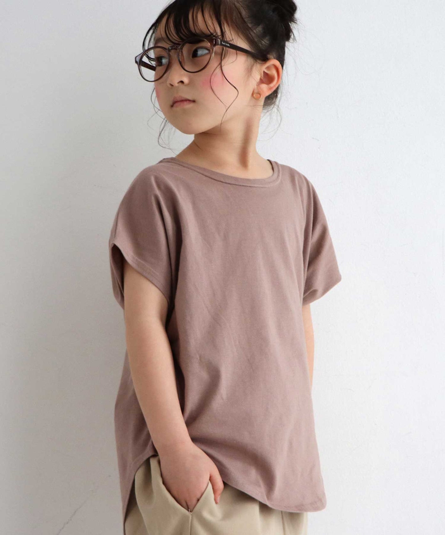 100%cotton Simple Dolman sleeve Tops Kids