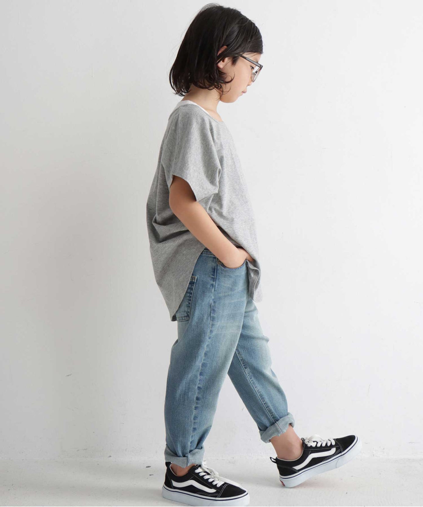 100%cotton Simple Dolman sleeve Tops Kids