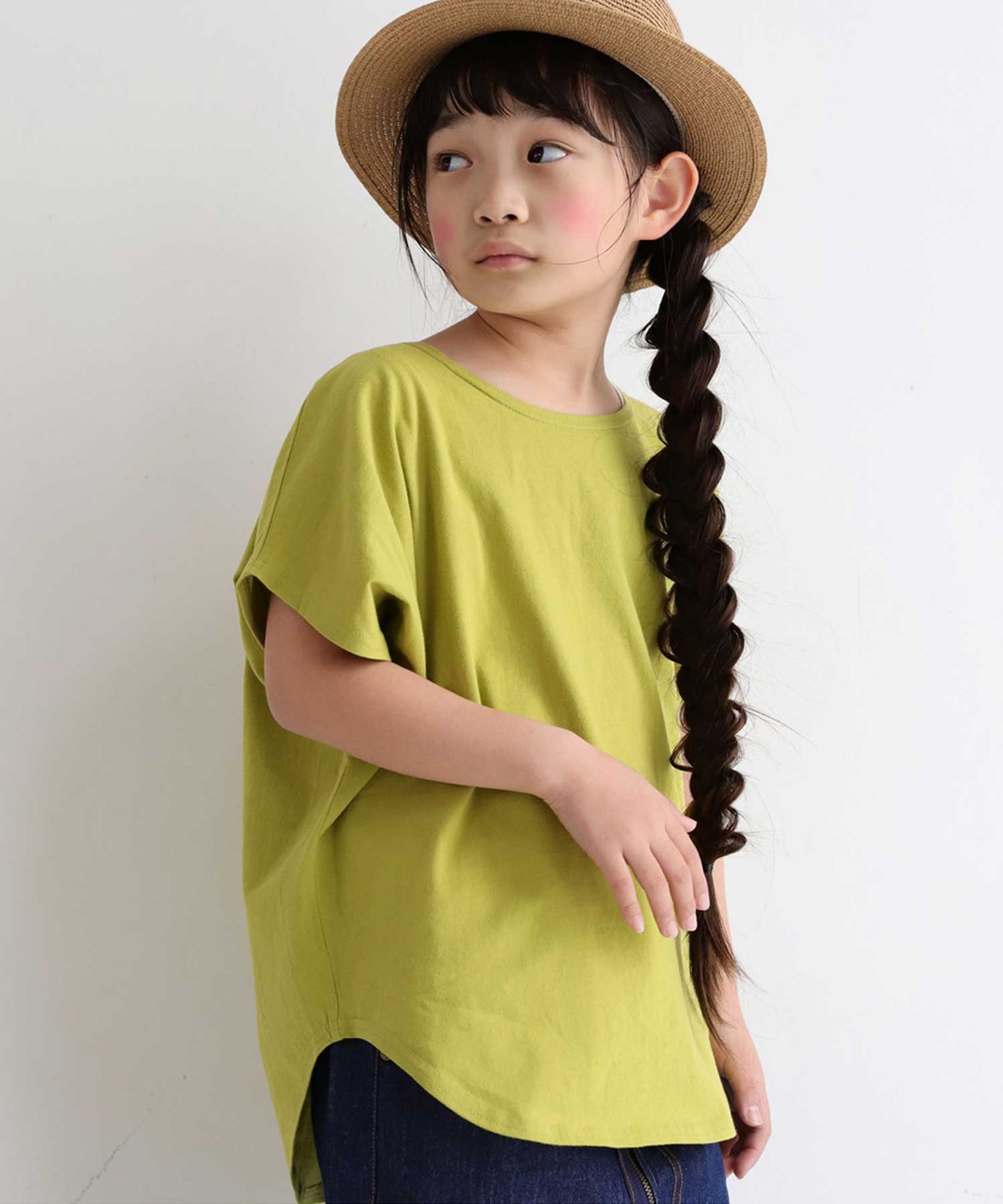 100%cotton Simple Dolman sleeve Tops Kids