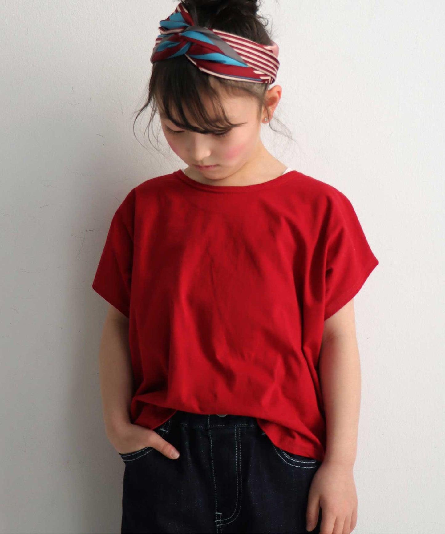 100%cotton Simple Dolman sleeve Tops Kids