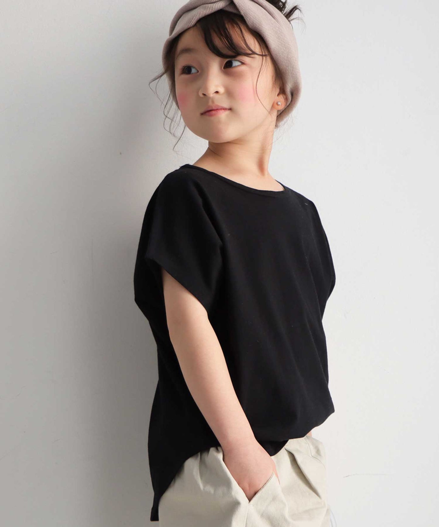 100%cotton Simple Dolman sleeve Tops Kids