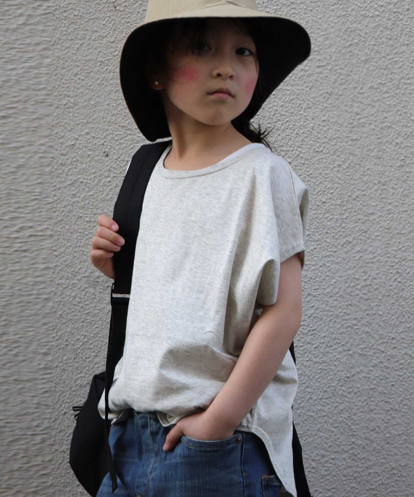 100%cotton Simple Dolman sleeve Tops Kids