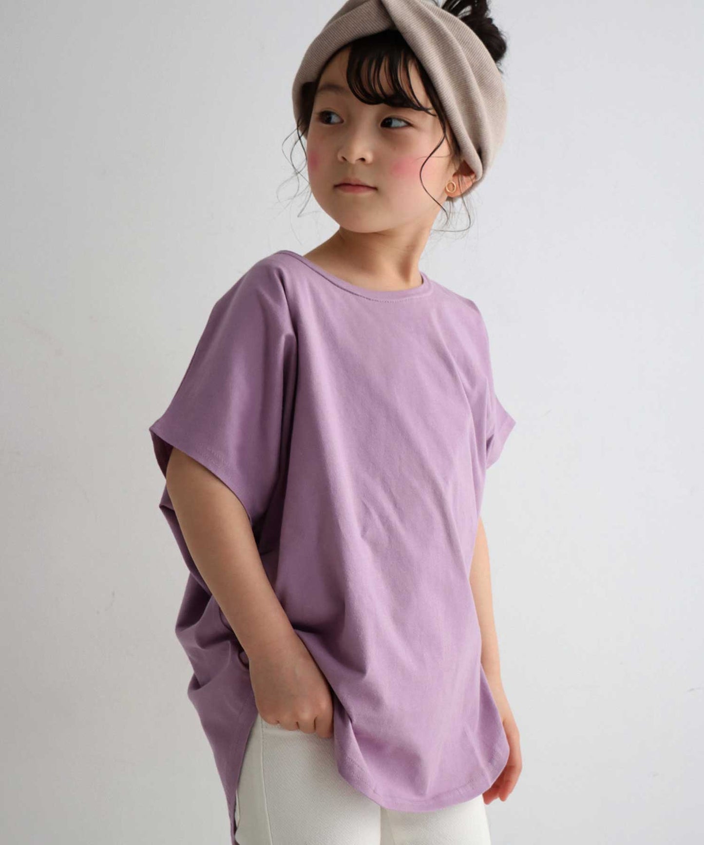 100%cotton Simple Dolman sleeve Tops Kids