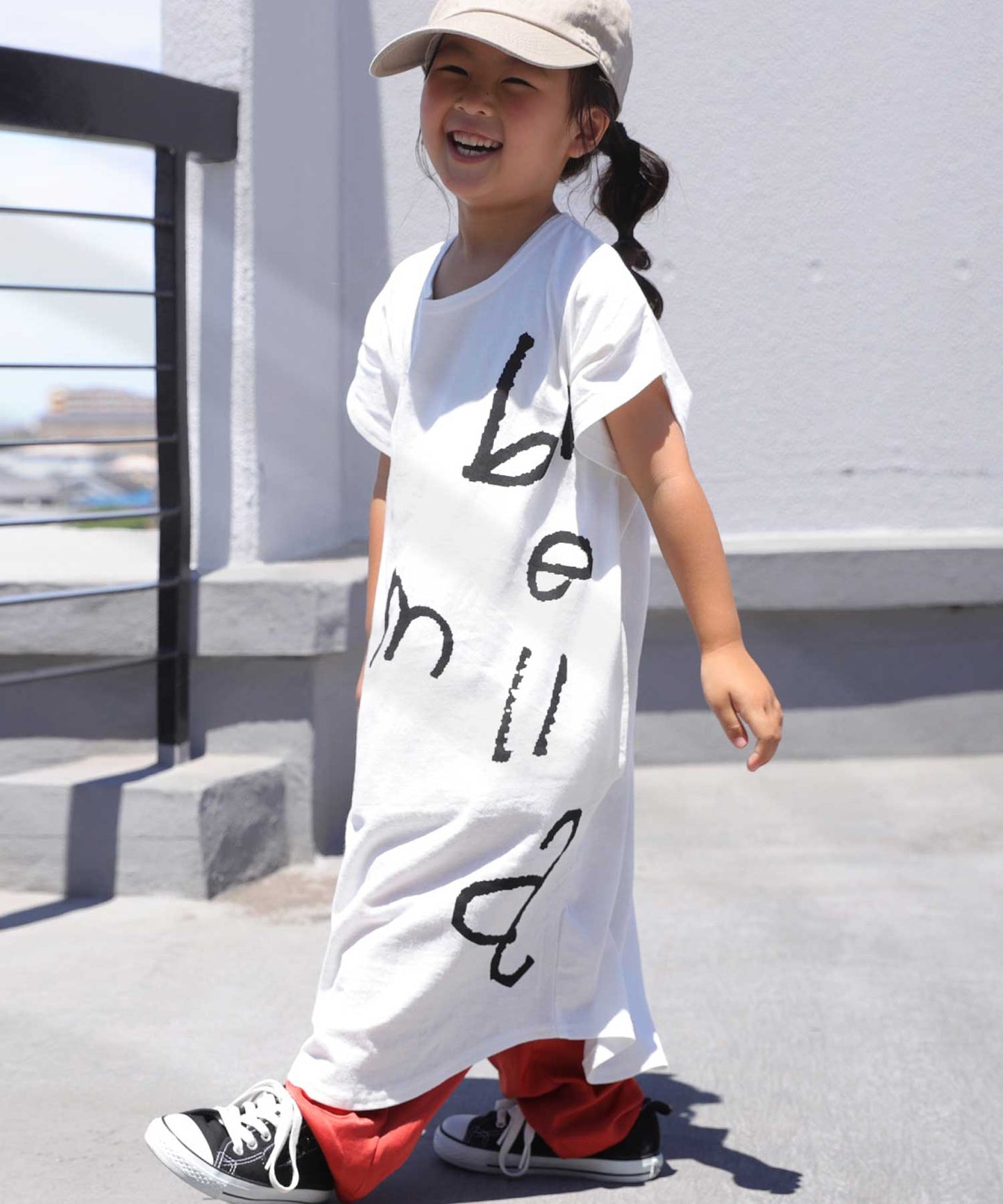 100%cotton hand drawn print dress Kids