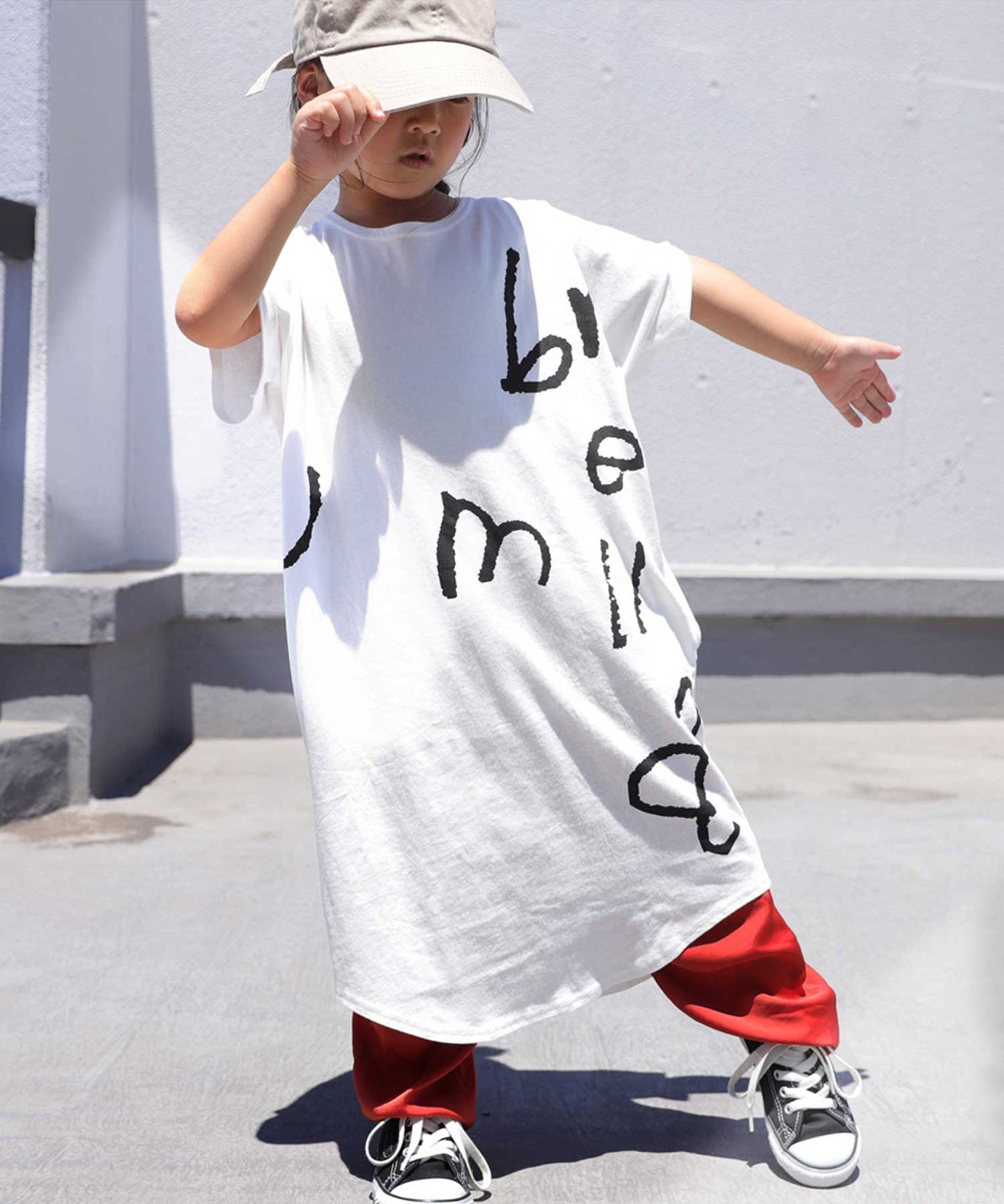 100%cotton hand drawn print dress Kids