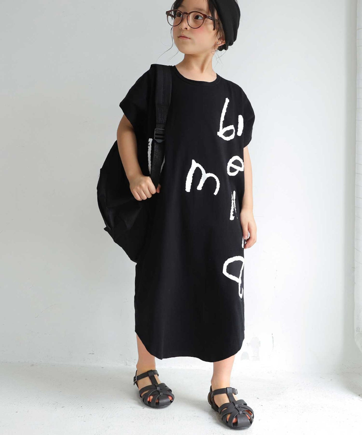 100%cotton hand drawn print dress Kids