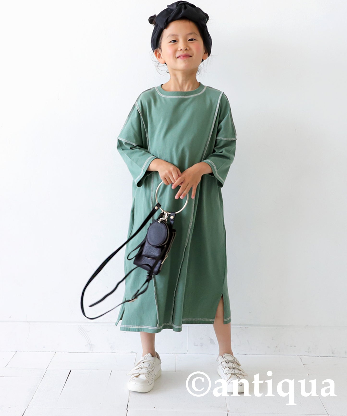 100% cotton out stech bicolor dress Kids