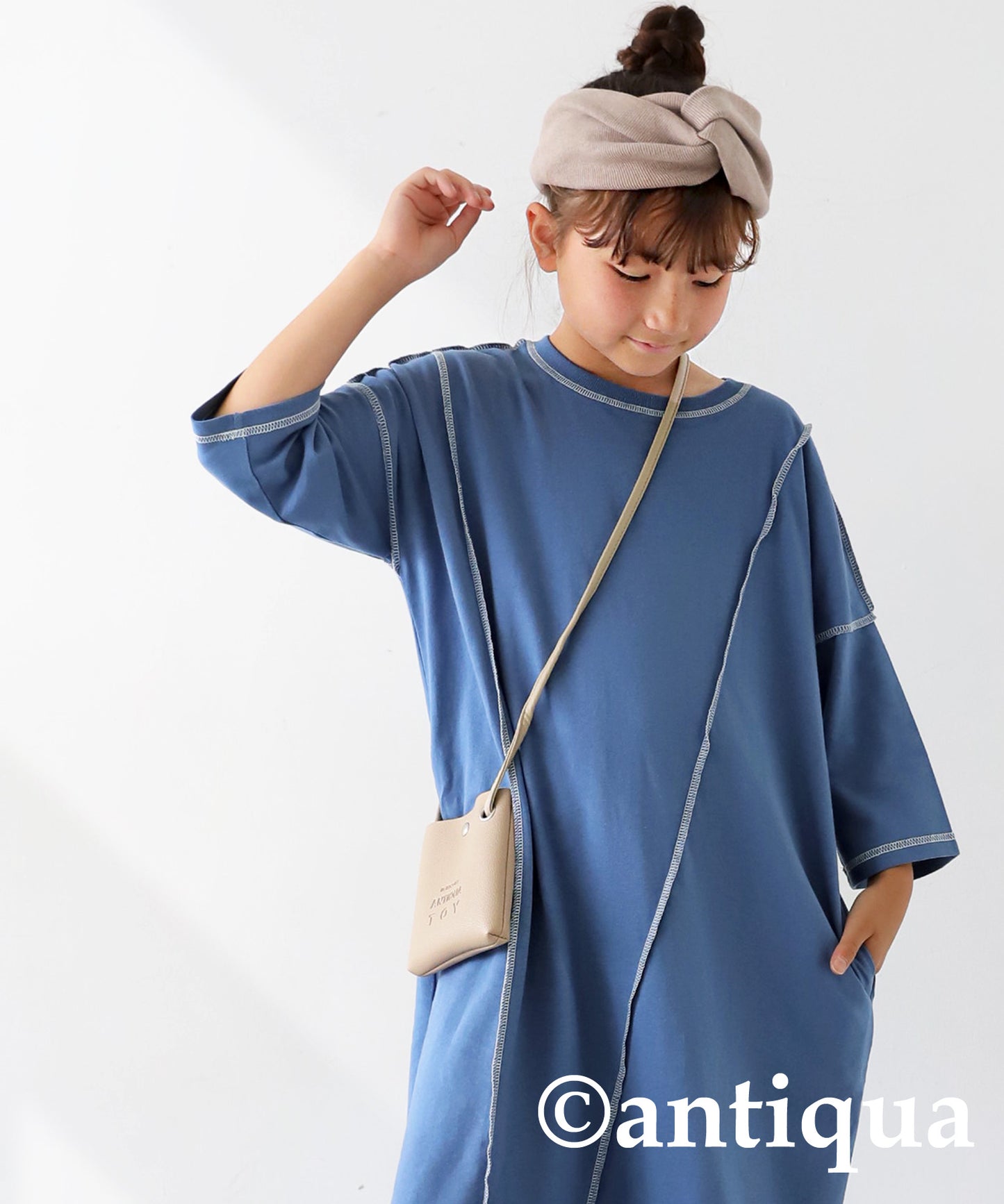 100% cotton out stech bicolor dress Kids