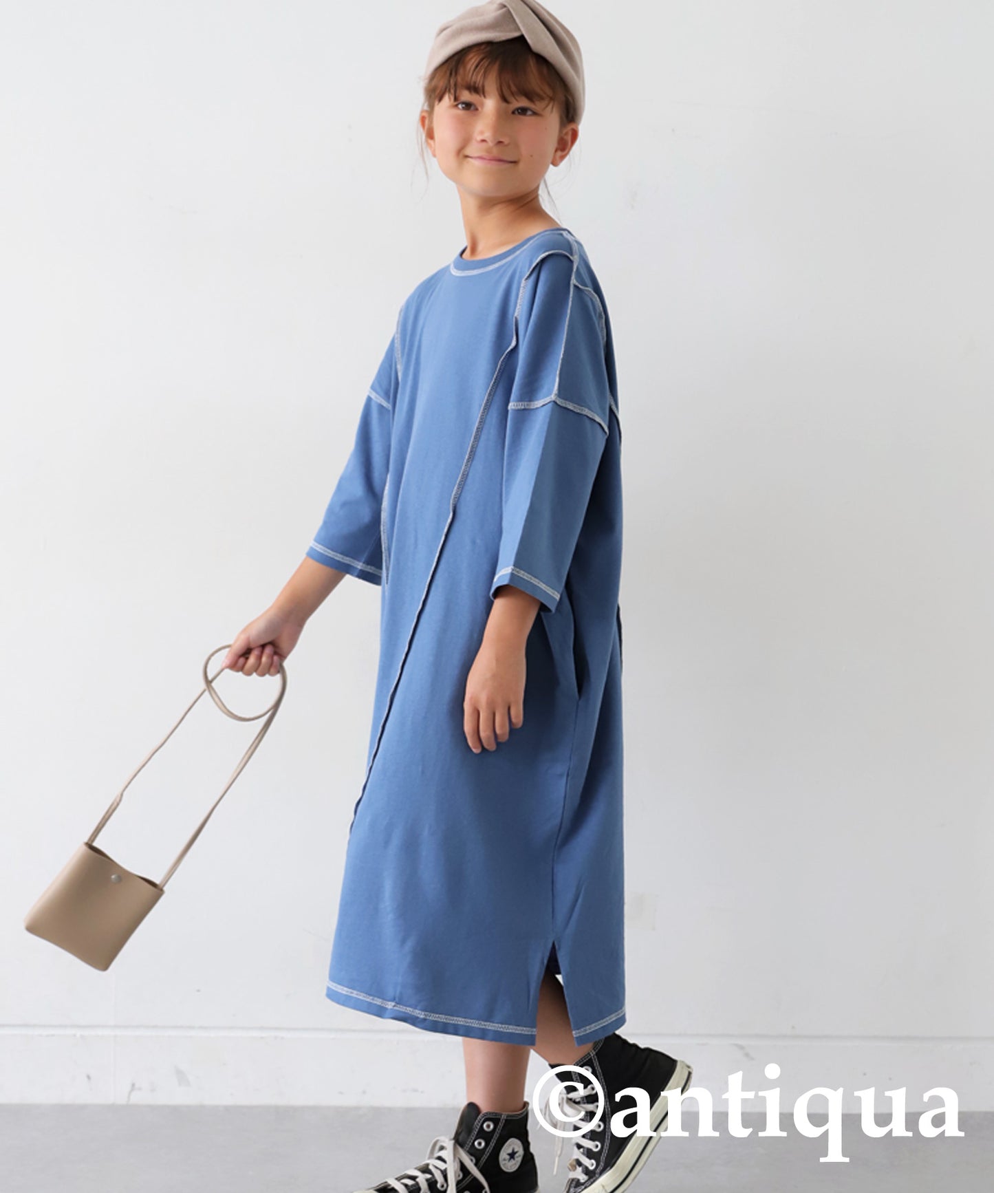 100% cotton out stech bicolor dress Kids