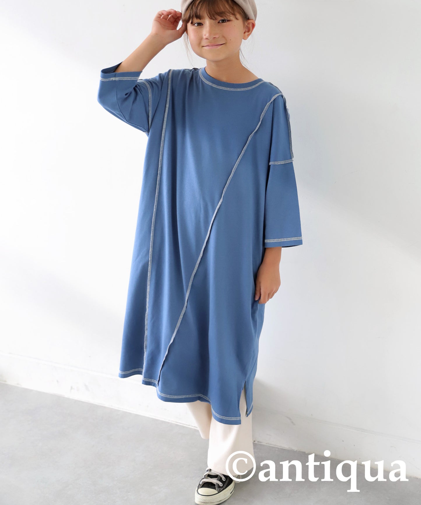 100% cotton out stech bicolor dress Kids