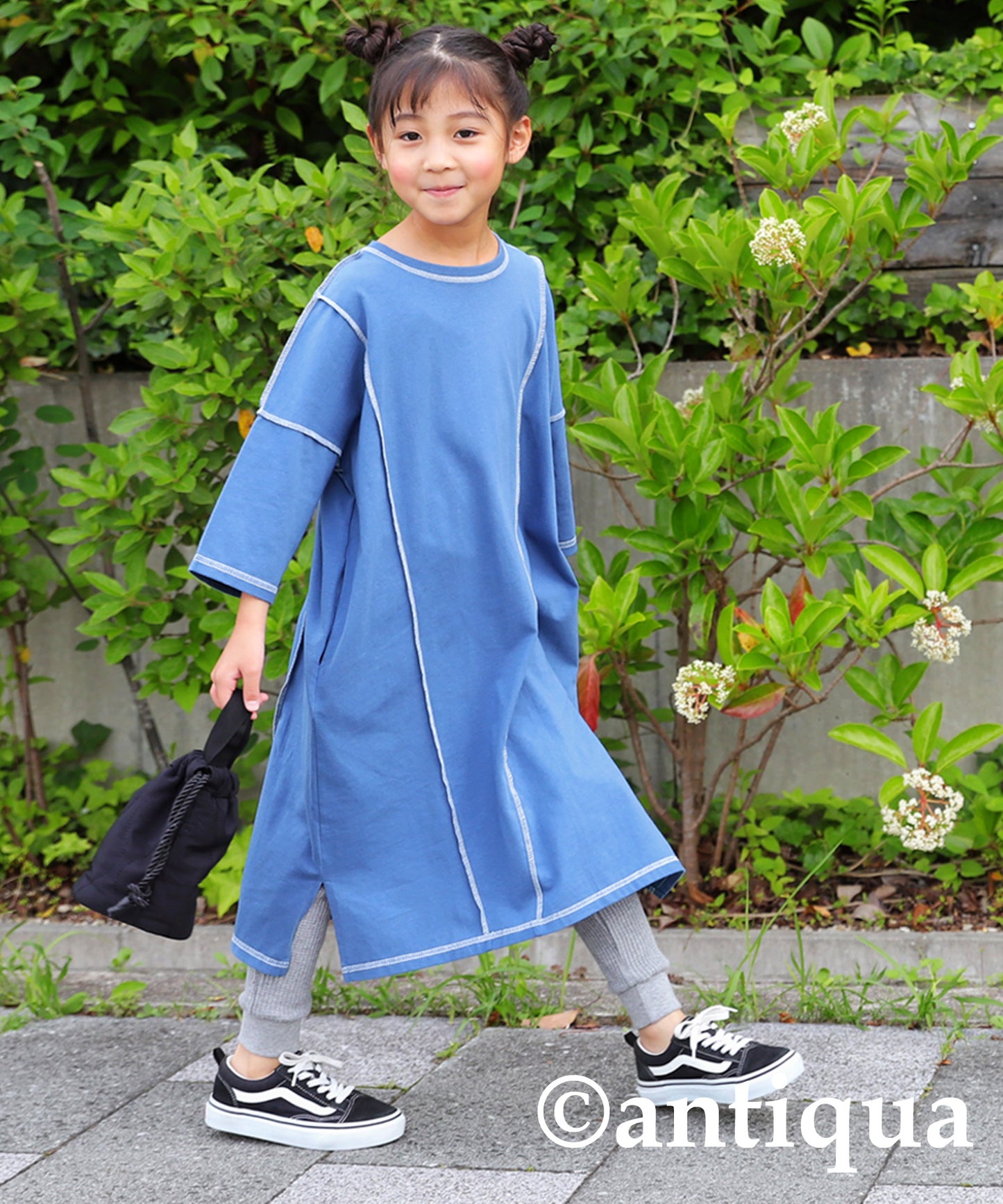 100% cotton out stech bicolor dress Kids