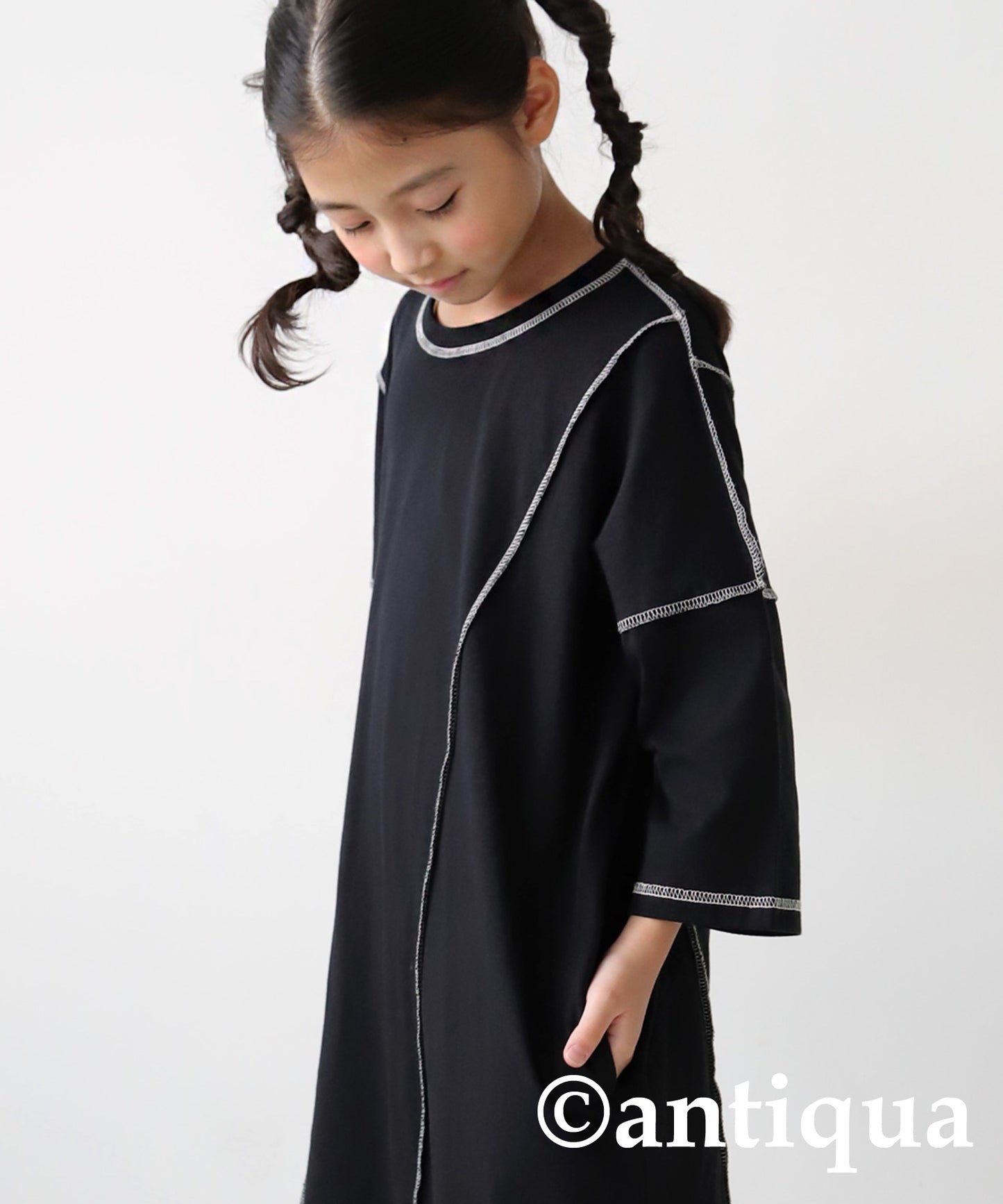 100% cotton out stech bicolor dress Kids