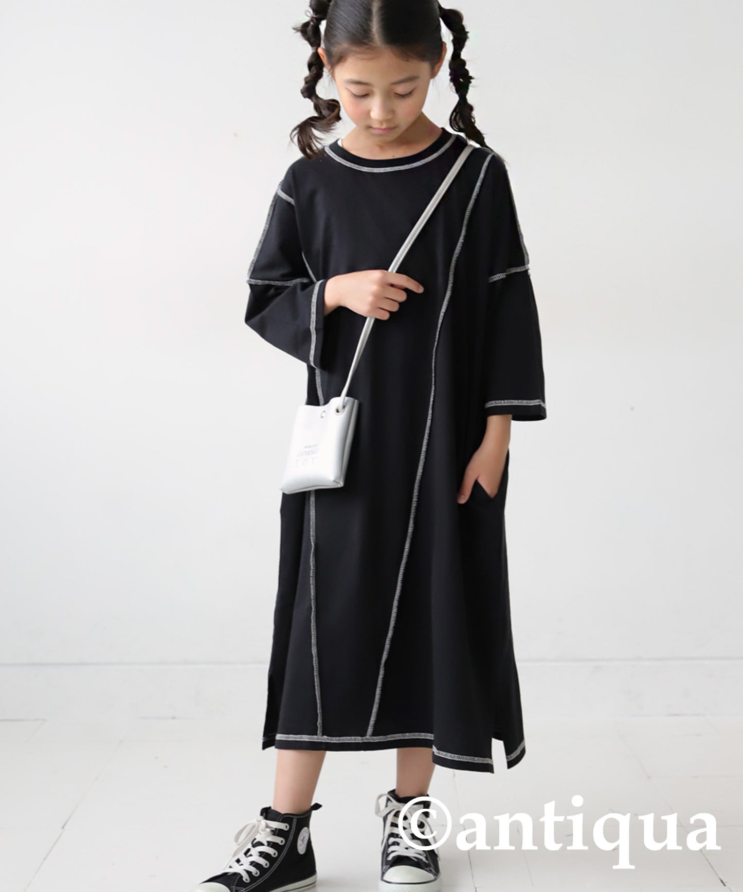 100% cotton out stech bicolor dress Kids