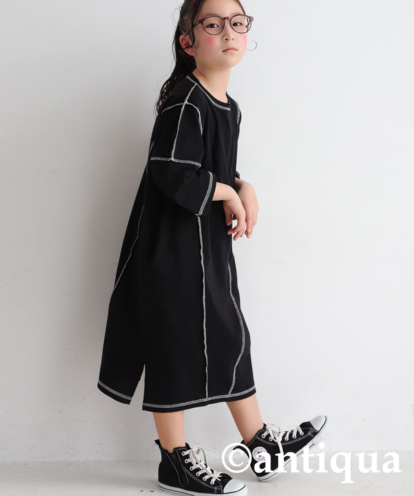 100% cotton out stech bicolor dress Kids